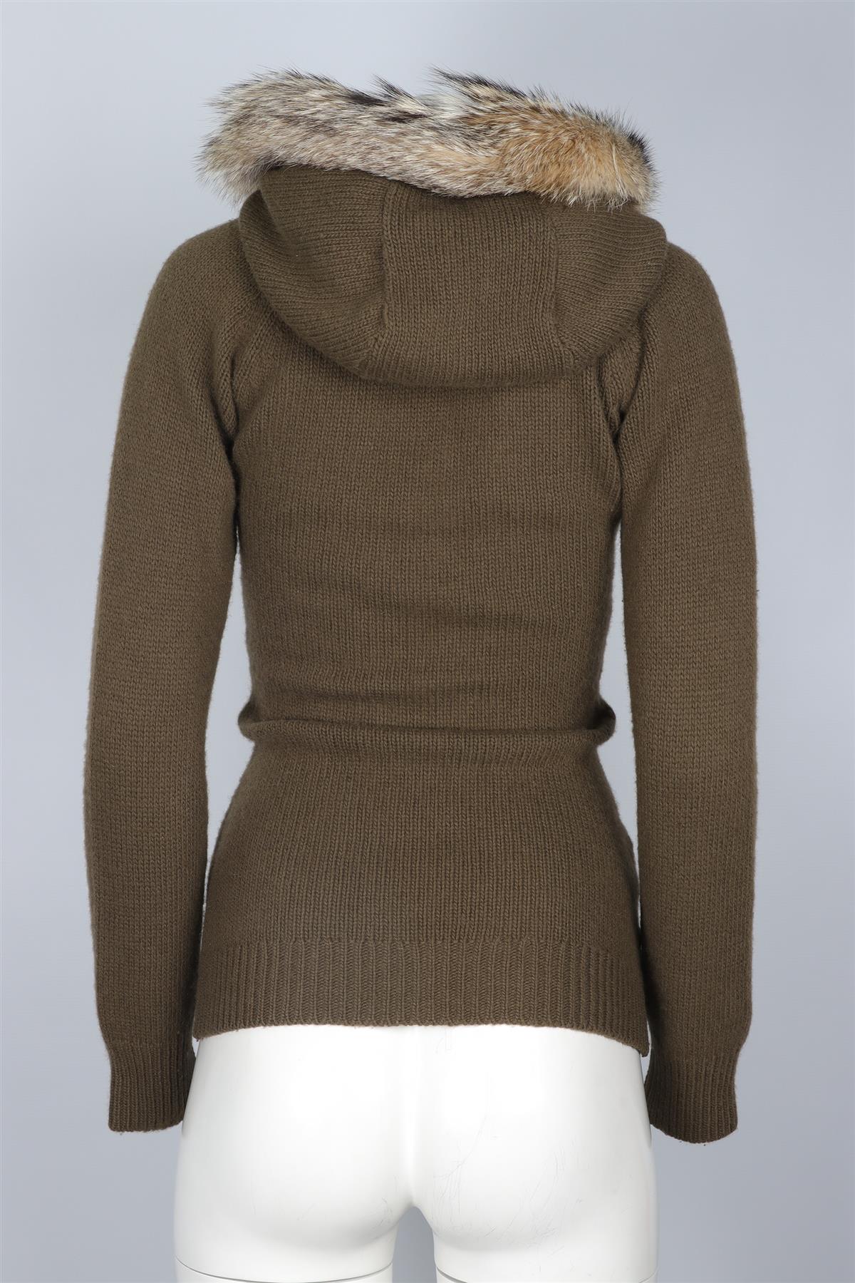 PRADA SPORT GREEN WOOL CARDIGAN IT 40 UK 8 - Image 4