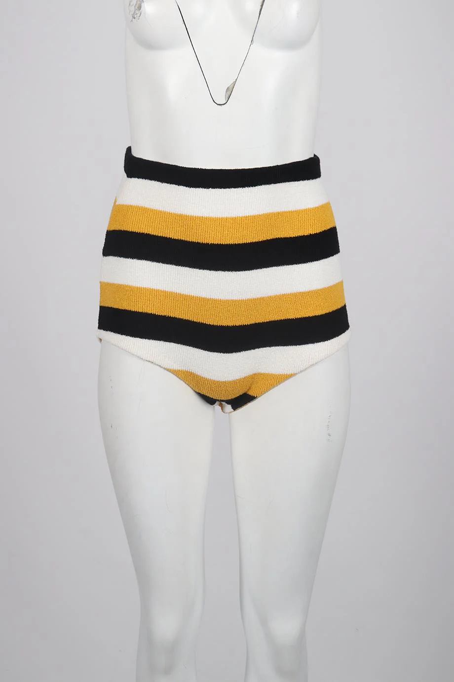 PRADA STRIPED COTTON BLEND SHORTS IT 44 UK 12 - Image 2