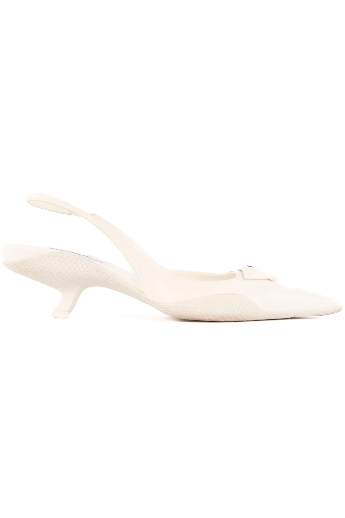 PRADA WHITE LEATHER SLINGBACK PUMPS EU 37.5 UK 4.5 US 7.5