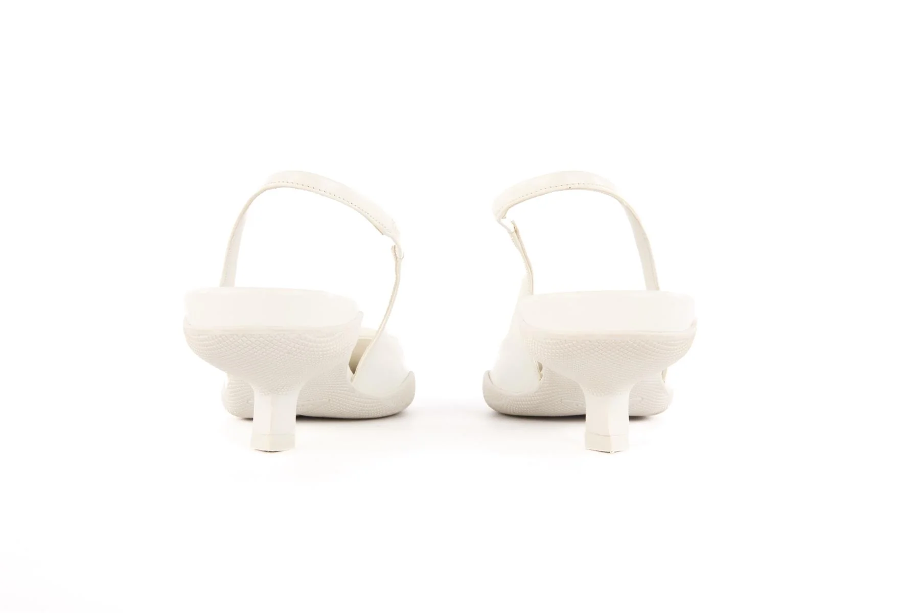 PRADA WHITE LEATHER SLINGBACK PUMPS EU 37.5 UK 4.5 US 7.5 - Image 3