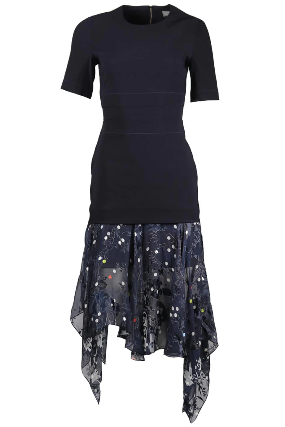 PREEN BY THORNTON BREGAZZI CREPE AND SILK BLEND MIDI DRESS MEDIUM - Image 5
