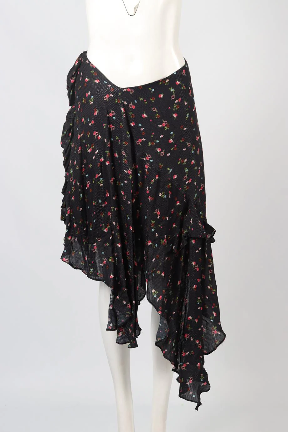 PREEN BY THORNTON BREGAZZI FLORAL PRINT SATIN MIDI SKIRT MEDIUM - Image 2