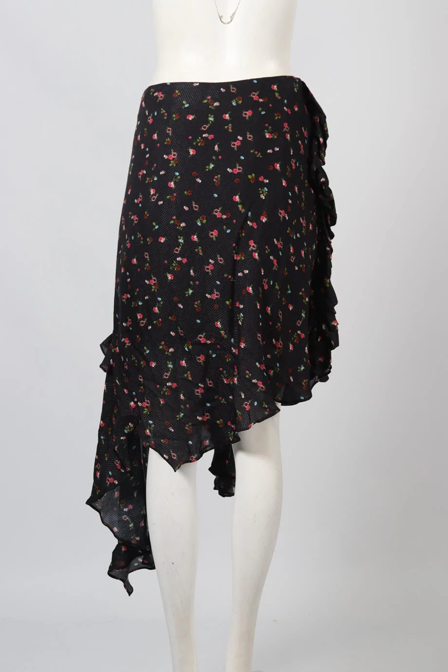PREEN BY THORNTON BREGAZZI FLORAL PRINT SATIN MIDI SKIRT MEDIUM - Image 4