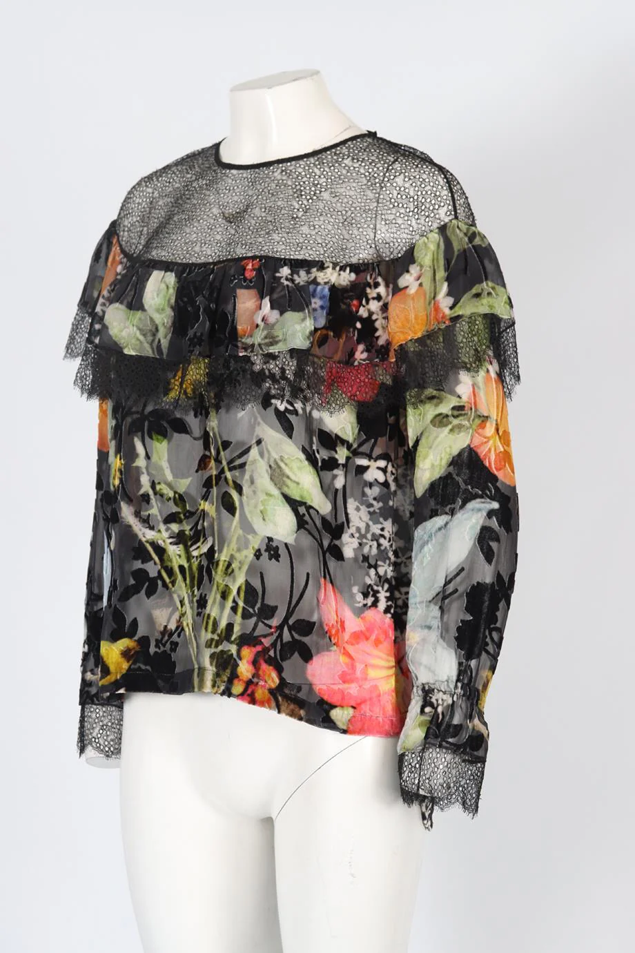 PREEN BY THORNTON BREGAZZI FLORAL SILK TOP MEDIUM - Image 3