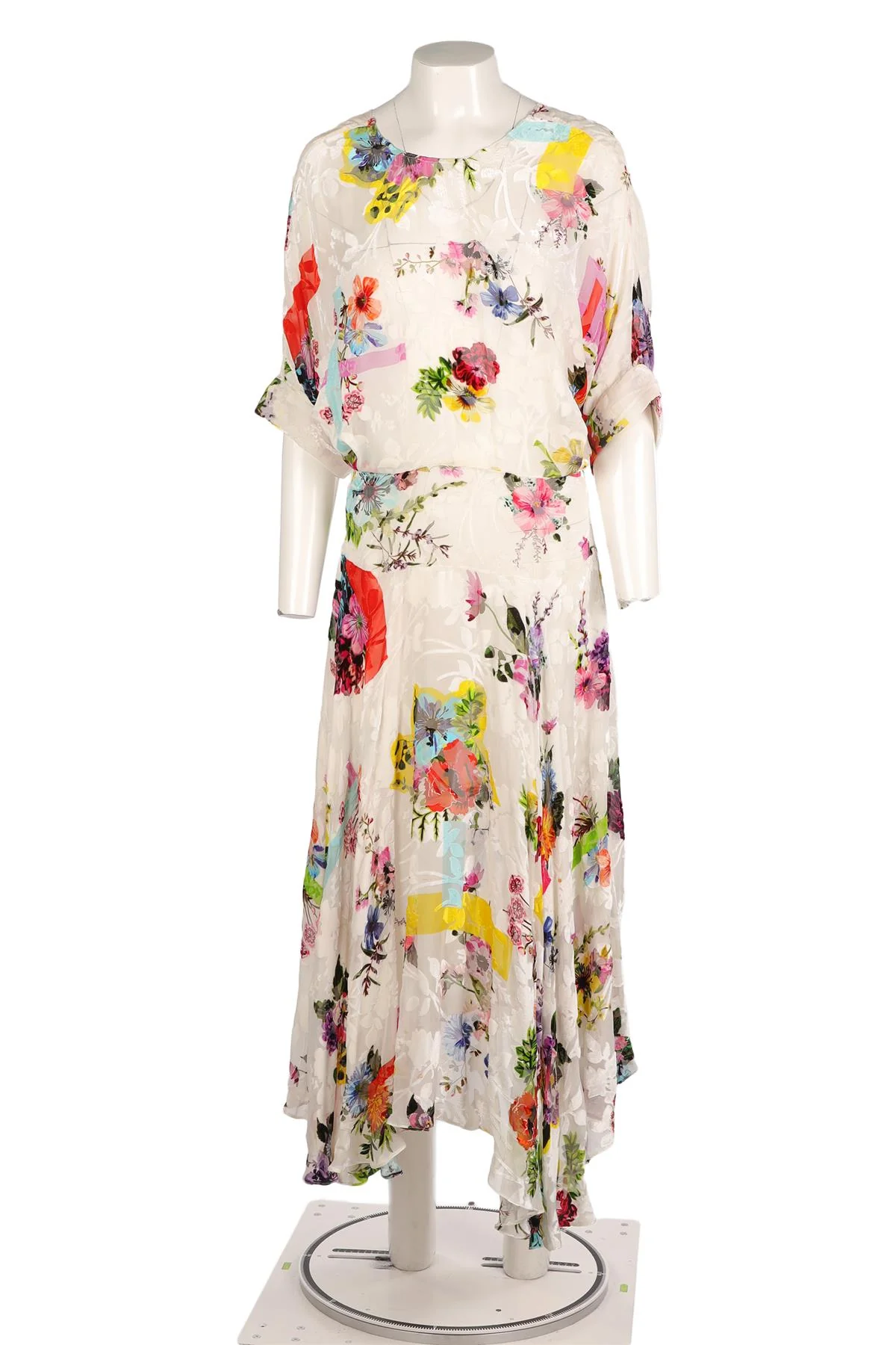 PREEN BY THORNTON BREGAZZI MULTI SILK MAXI DRESS SMALL - Image 2