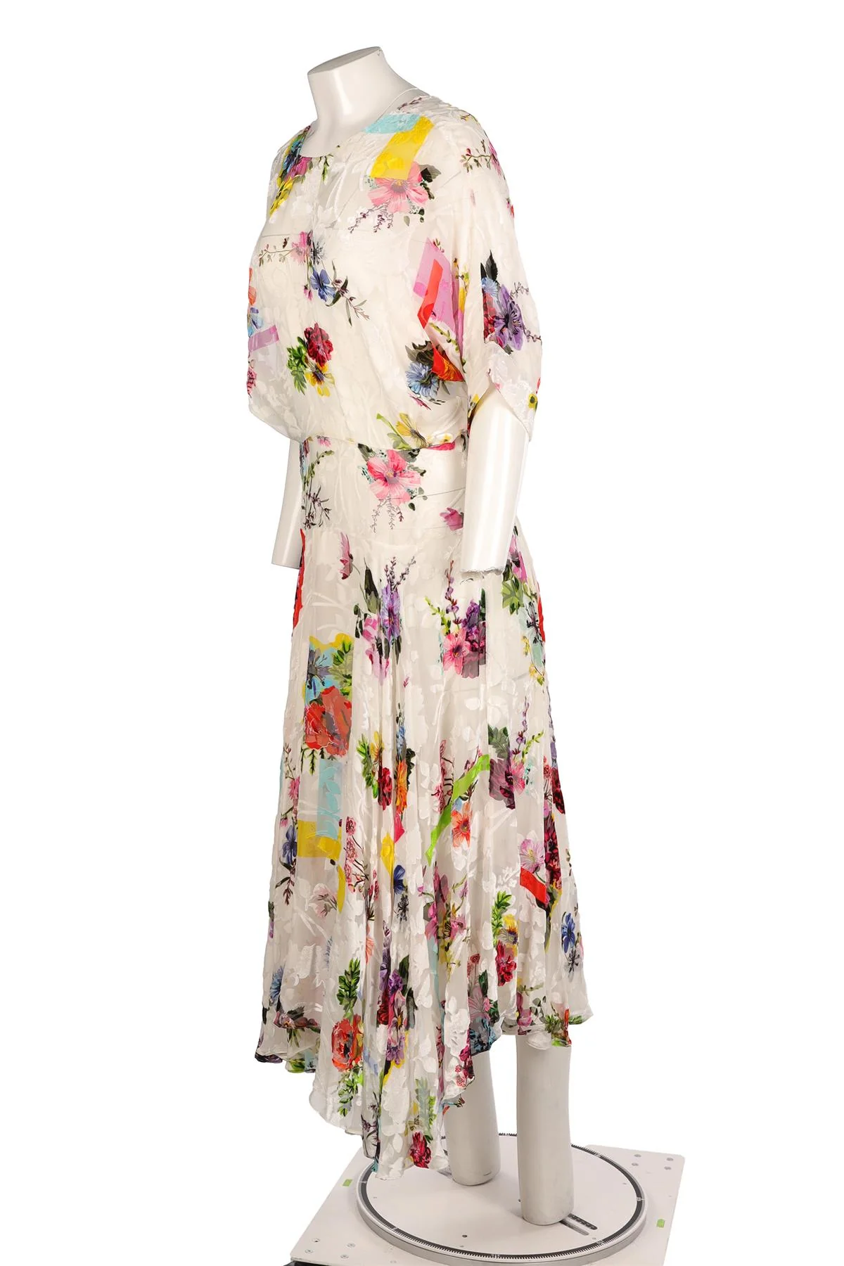 PREEN BY THORNTON BREGAZZI MULTI SILK MAXI DRESS SMALL - Image 3