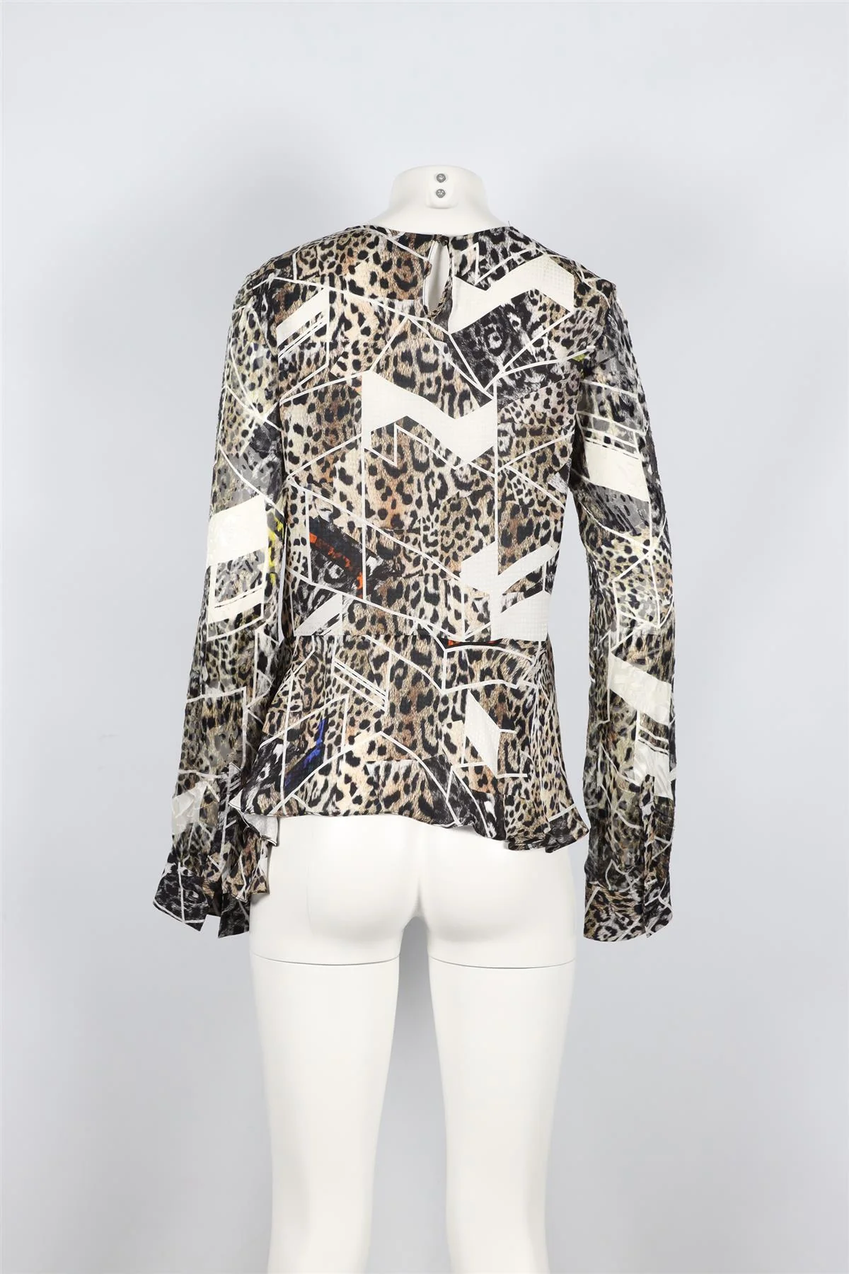 PREEN BY THORNTON BREGAZZI MULTICOLOURED PRINTED SILK TOP LARGE - Image 4
