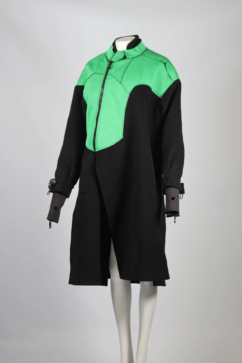 PREEN BY THORNTON BREGAZZI NEOPRENE AND WOOL BLEND COAT SMALL - Image 3