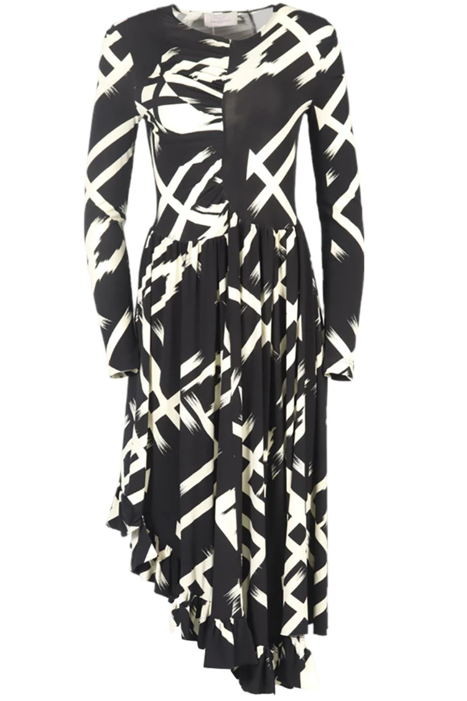 PREEN BY THORNTON BREGAZZI PRINTED JERSEY MAXI DRESS MEDIUM