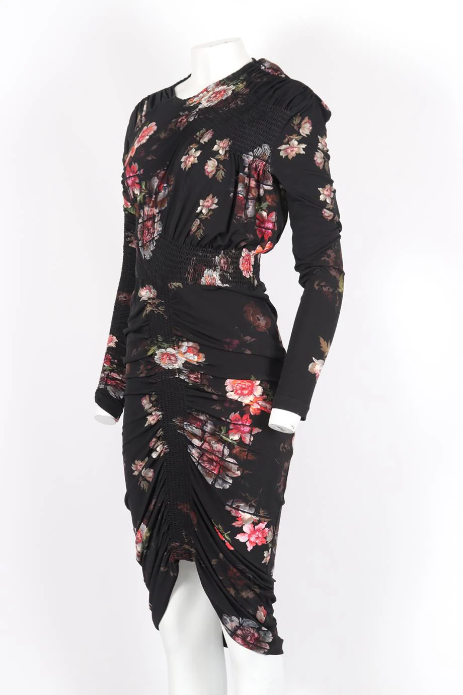 PREEN BY THORNTON BREGAZZI RENE FLORAL RUCHED DRESS MEDIUM - Image 3