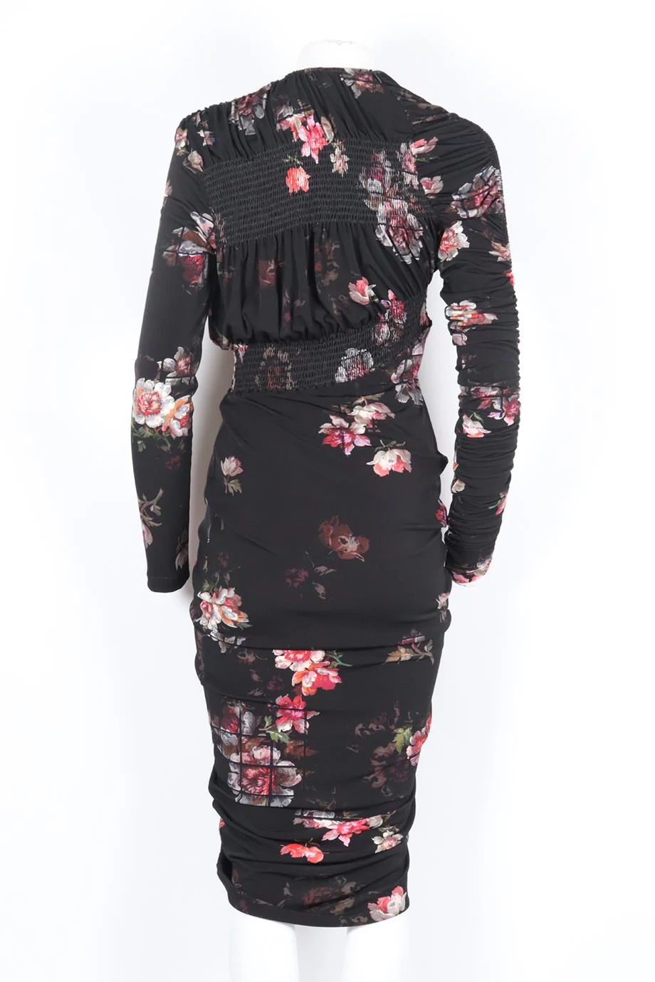 PREEN BY THORNTON BREGAZZI RENE FLORAL RUCHED DRESS MEDIUM - Image 4