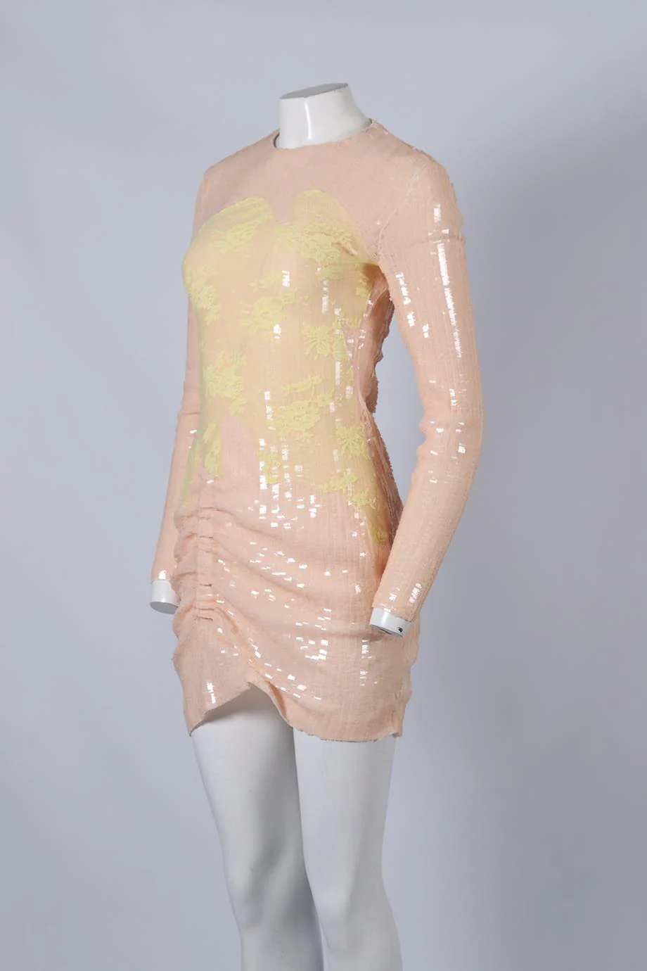 PREEN BY THORNTON BREGAZZI SEQUINNED MESH MINI DRESS MEDIUM - Image 3