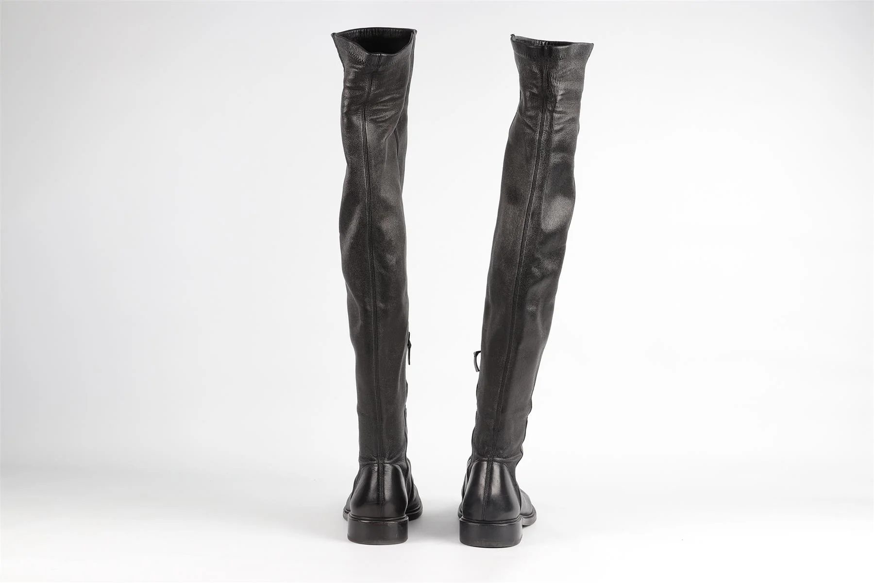 PROENZA SCHOULER BLACK LEATHER OVER THE KNEE BOOTS EU 38.5 UK 5.5 US 8.5 - Image 5