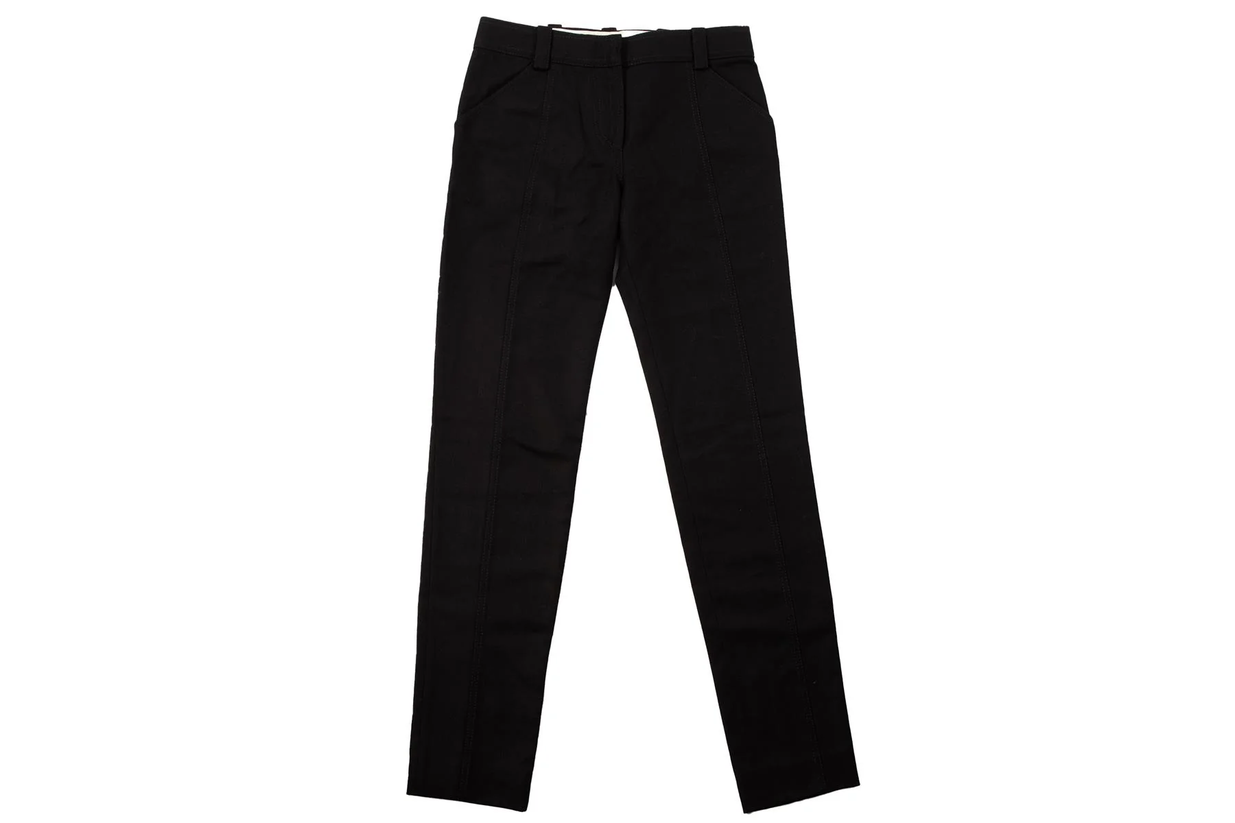 PROENZA SCHOULER BLACK WOOL STRAIGHT LEG PANTS XSMALL - Image 2