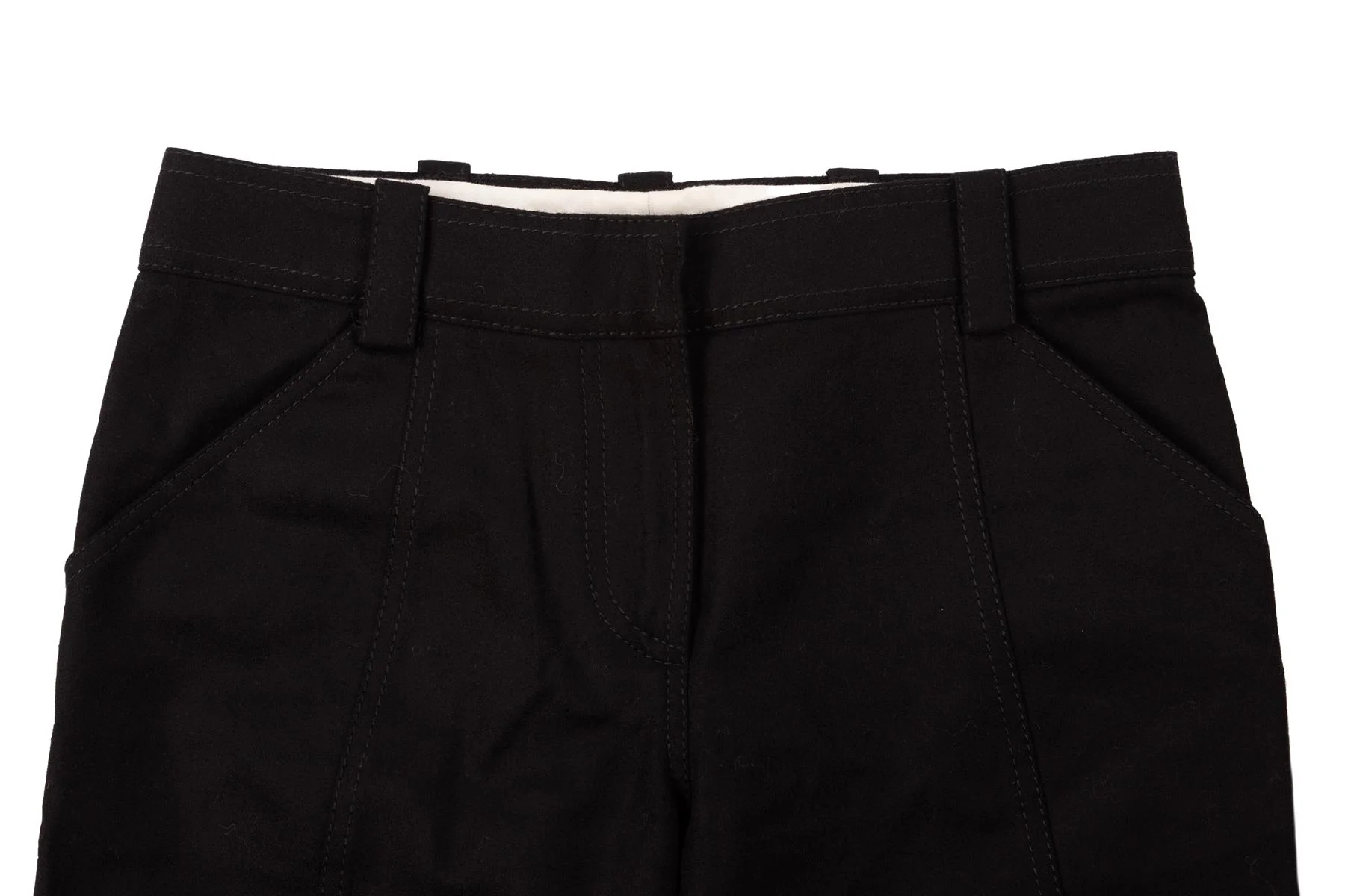 PROENZA SCHOULER BLACK WOOL STRAIGHT LEG PANTS XSMALL - Image 3