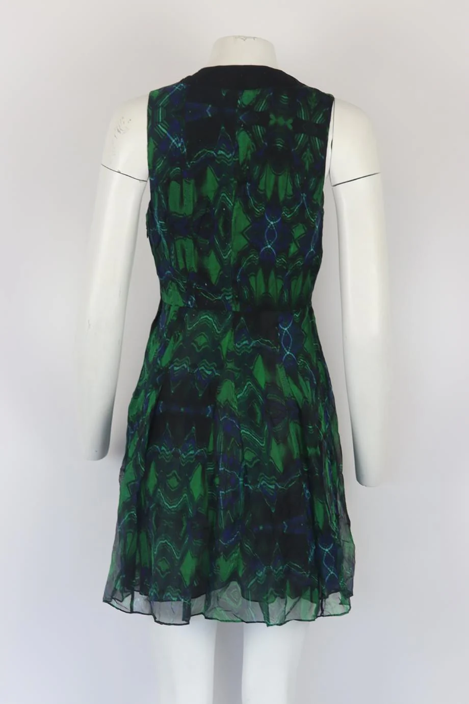PROENZA SCHOULER PRINTED SILK MINI DRESS US 2 UK 6 - Image 4