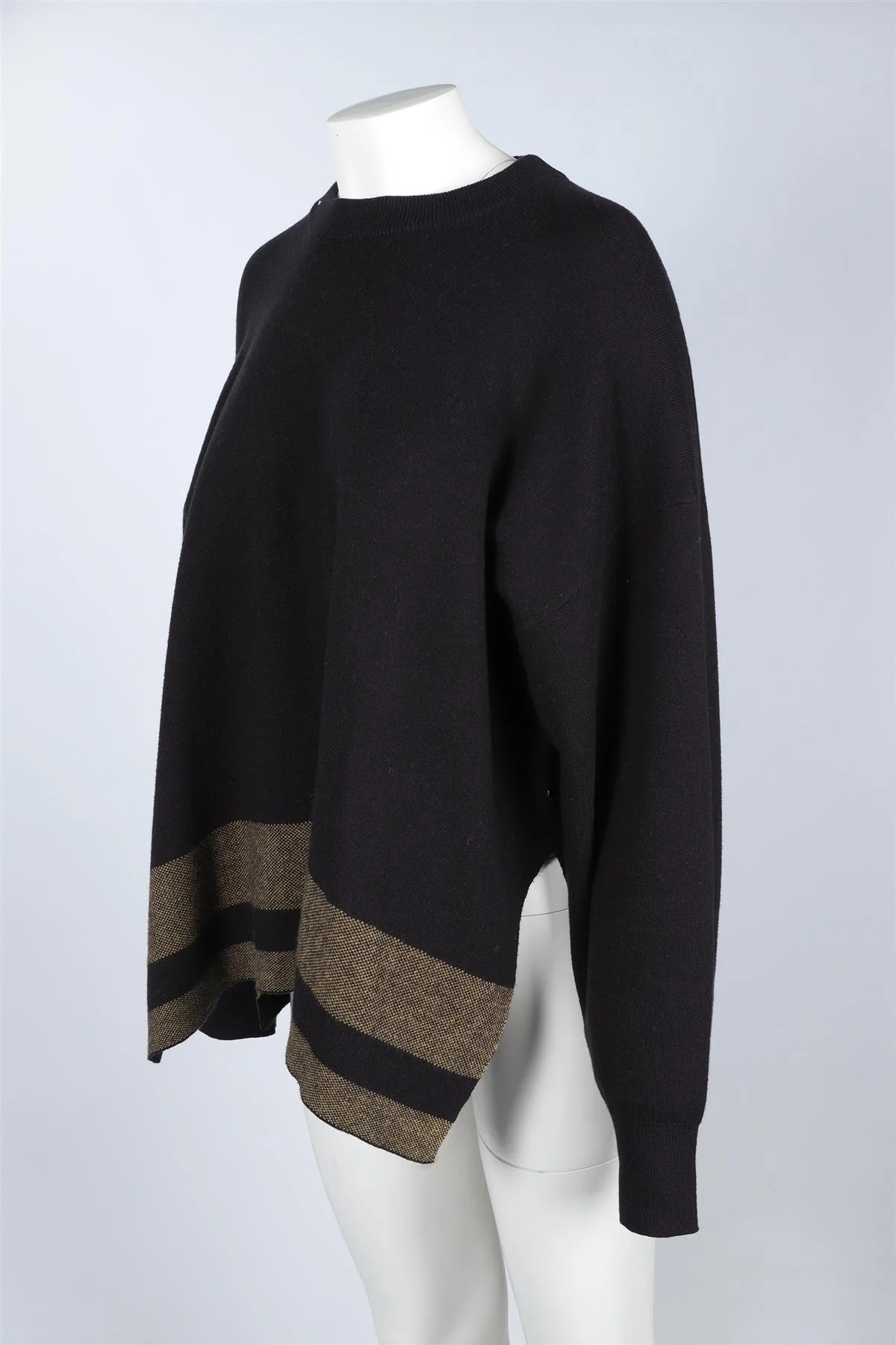 PROENZA SCHOULER WHITE LABEL BLACK COTTON SWEATER X-LARGE - Image 3
