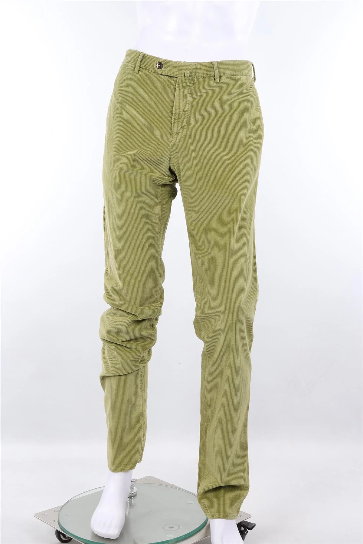 PT TORINO GREEN MEN'S CORDUROY STRAIGHT LEG PANTS IT 52 UK/US 36 - Image 2