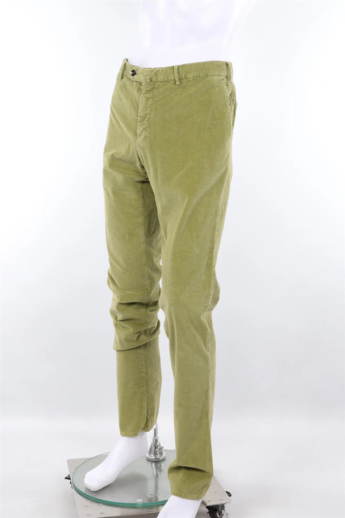PT TORINO GREEN MEN'S CORDUROY STRAIGHT LEG PANTS IT 52 UK/US 36 - Image 3