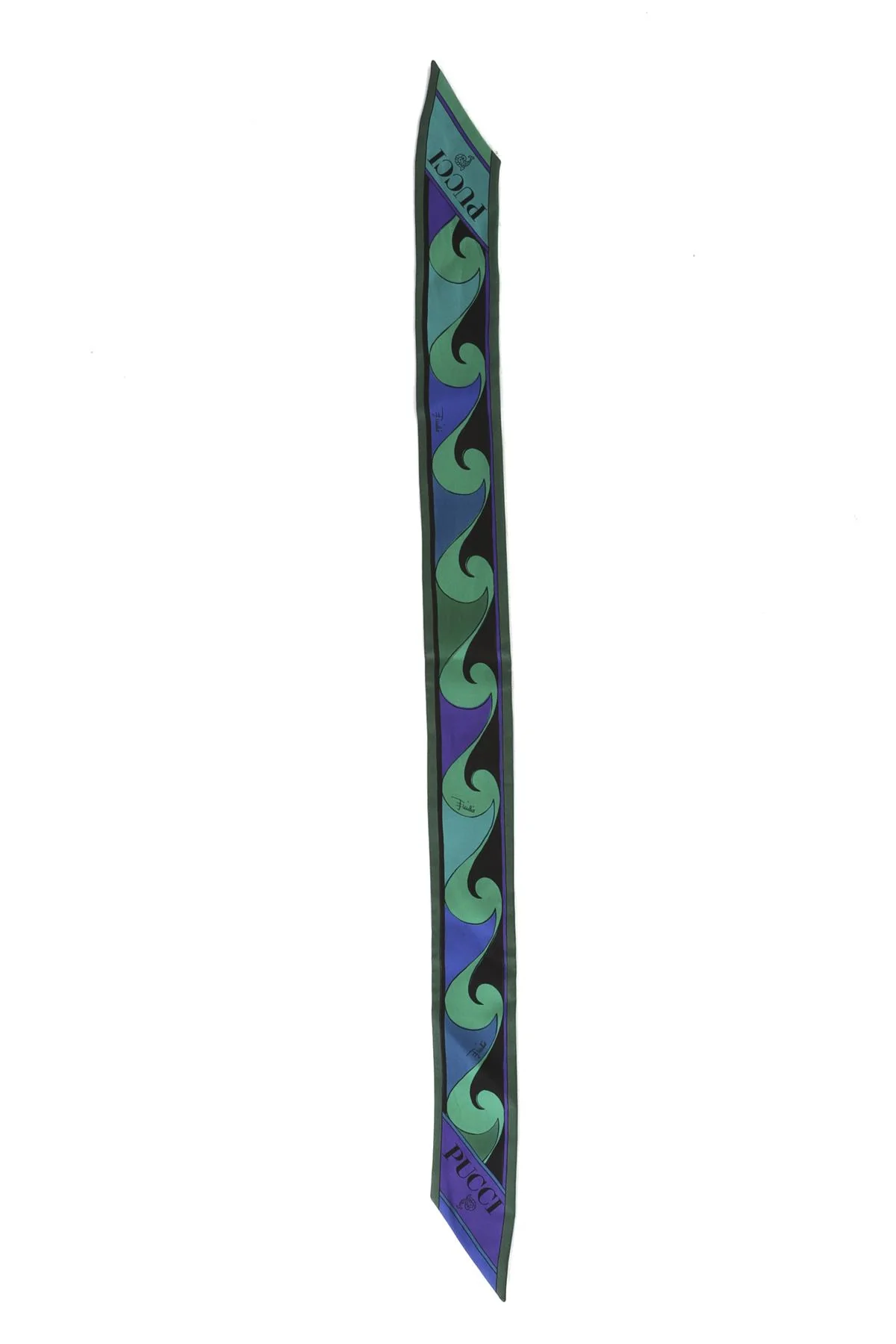 PUCCI GREEN SILK TWILLY SCARF - Image 5