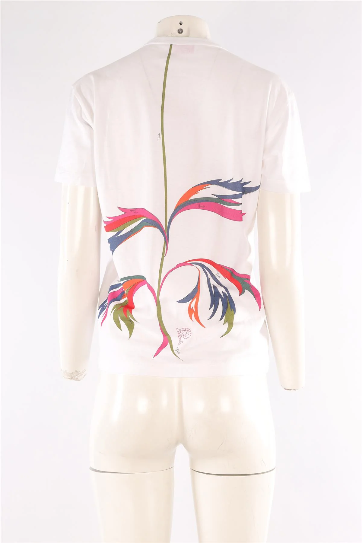 PUCCI WHITE COTTON T-SHIRT SMALL - Image 4
