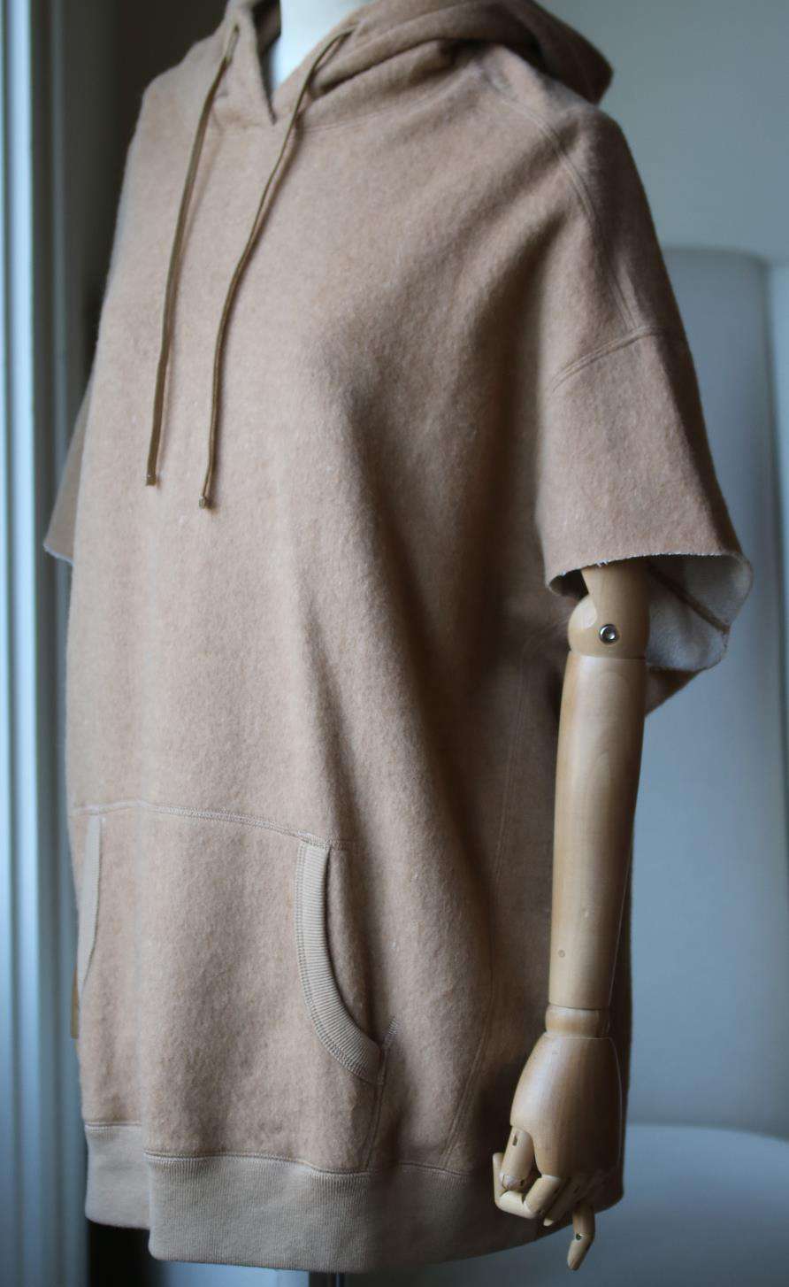 R13 COTTON AND CAMEL HAIR BLEND HOODED TOP MEDIUM - Image 3