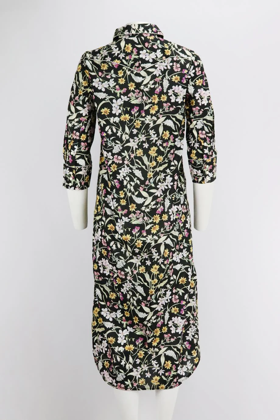R13 FLORAL PRINT COTTON MIDI DRESS SMALL - Image 4