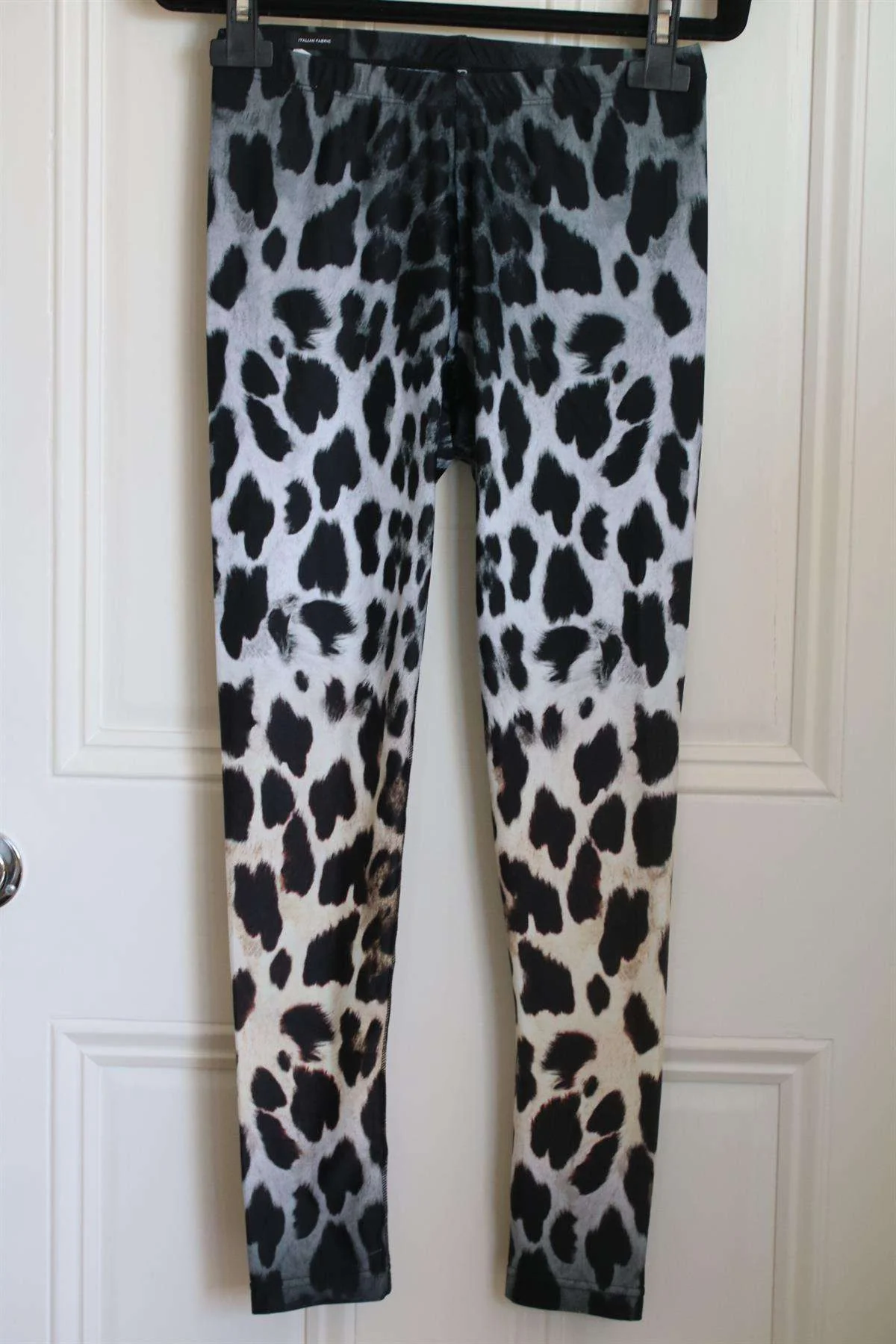 R13 LEOPARD PRINT STRETCH JERSEY LEGGINGS SMALL - Image 2