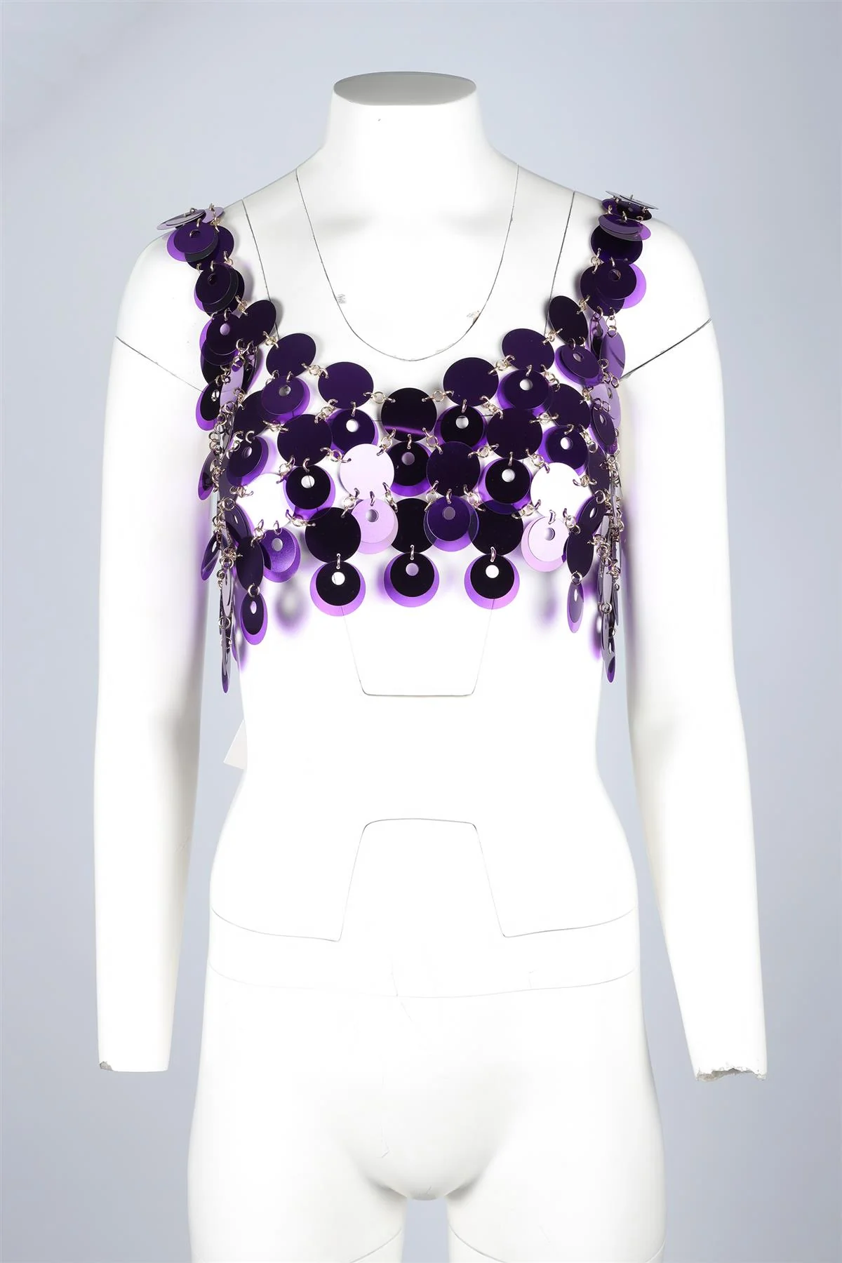 RABANNE + H&M PUPLE SEQUIN TOP XSMALL/SMALL - Image 2
