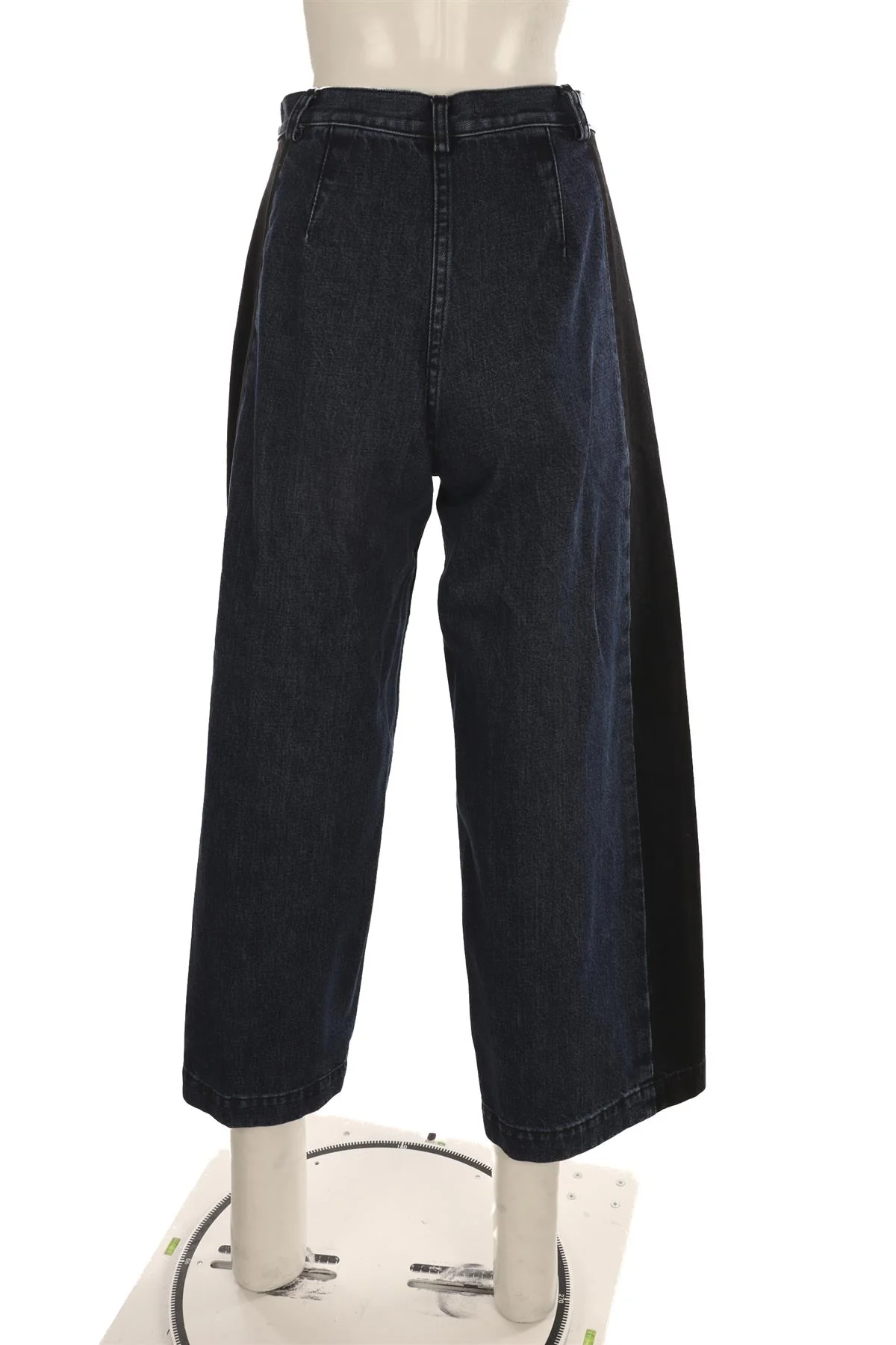 RACHEL COMEY NAVY HIGH RISE WIDE LEG JEANS US 2 UK 6 - Image 4