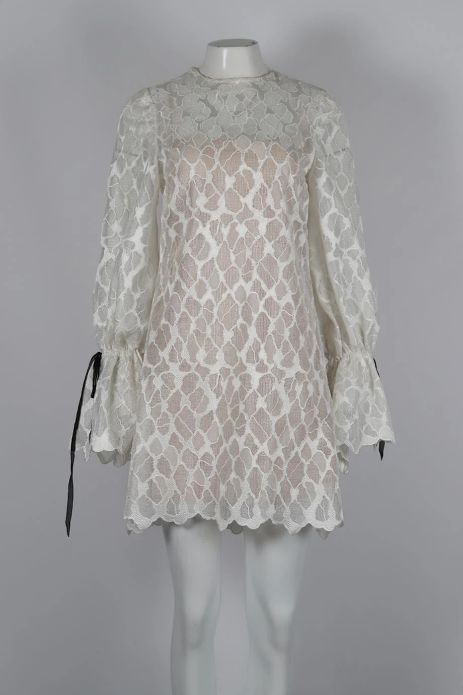 RACHEL GILBERT EMBROIDERED MESH MINI DRESS UK 10 - Image 2