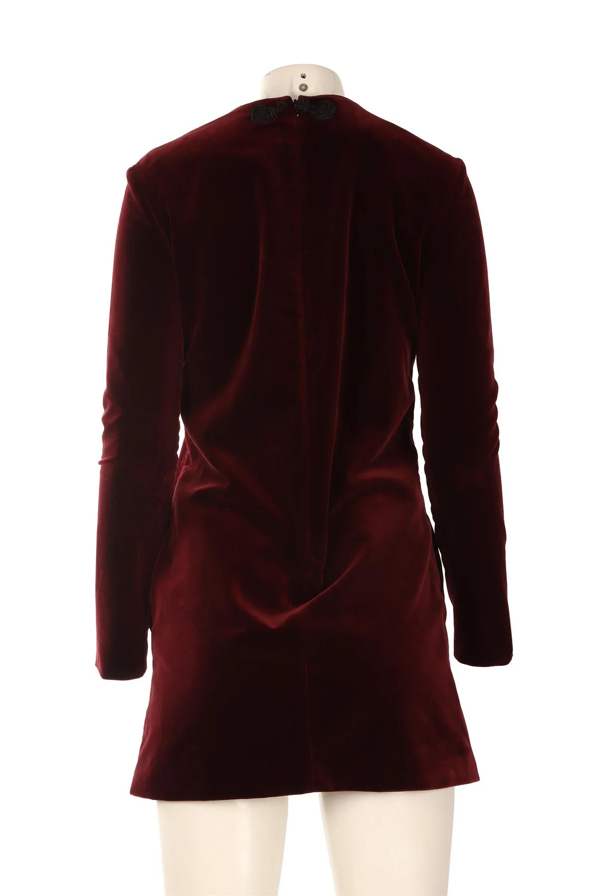 RACIL BURGUNDY VELVET MINI DRESS FR 38 UK 10 - Image 4