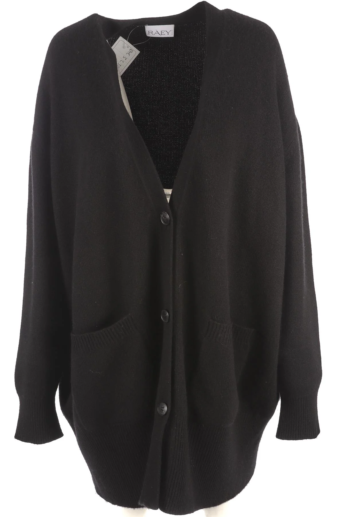 RAEY BLACK CASHMERE CARDIGAN XSMALL