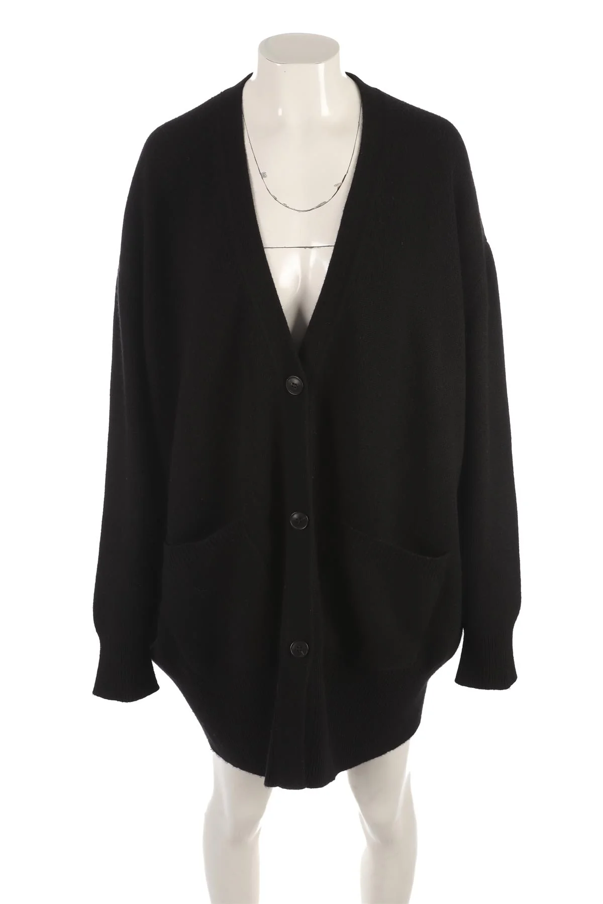 RAEY BLACK CASHMERE CARDIGAN XSMALL - Image 2