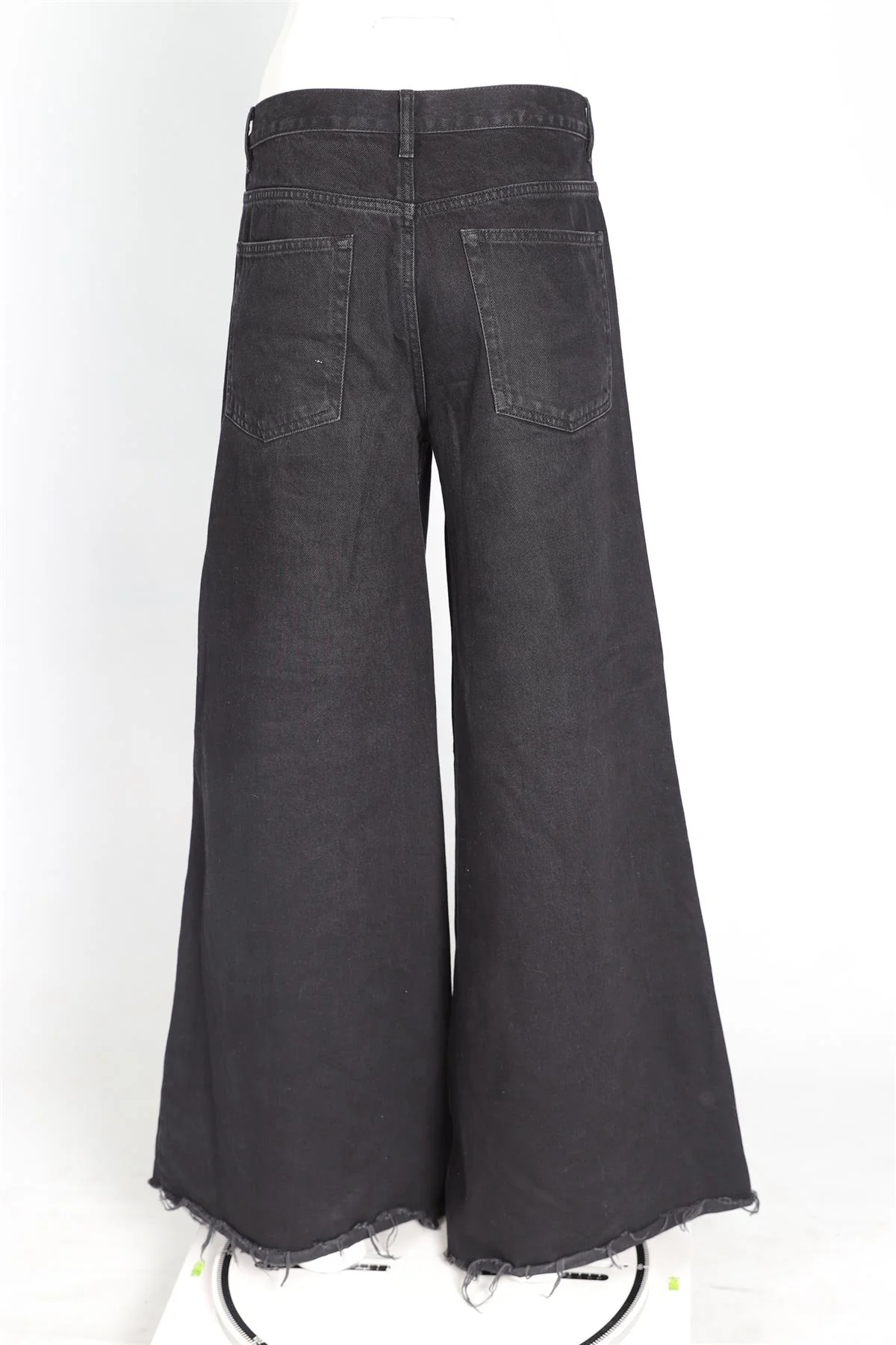 RAEY BLACK HIGH RISE WIDE LEG JEANS W30 UK 12 - Image 4