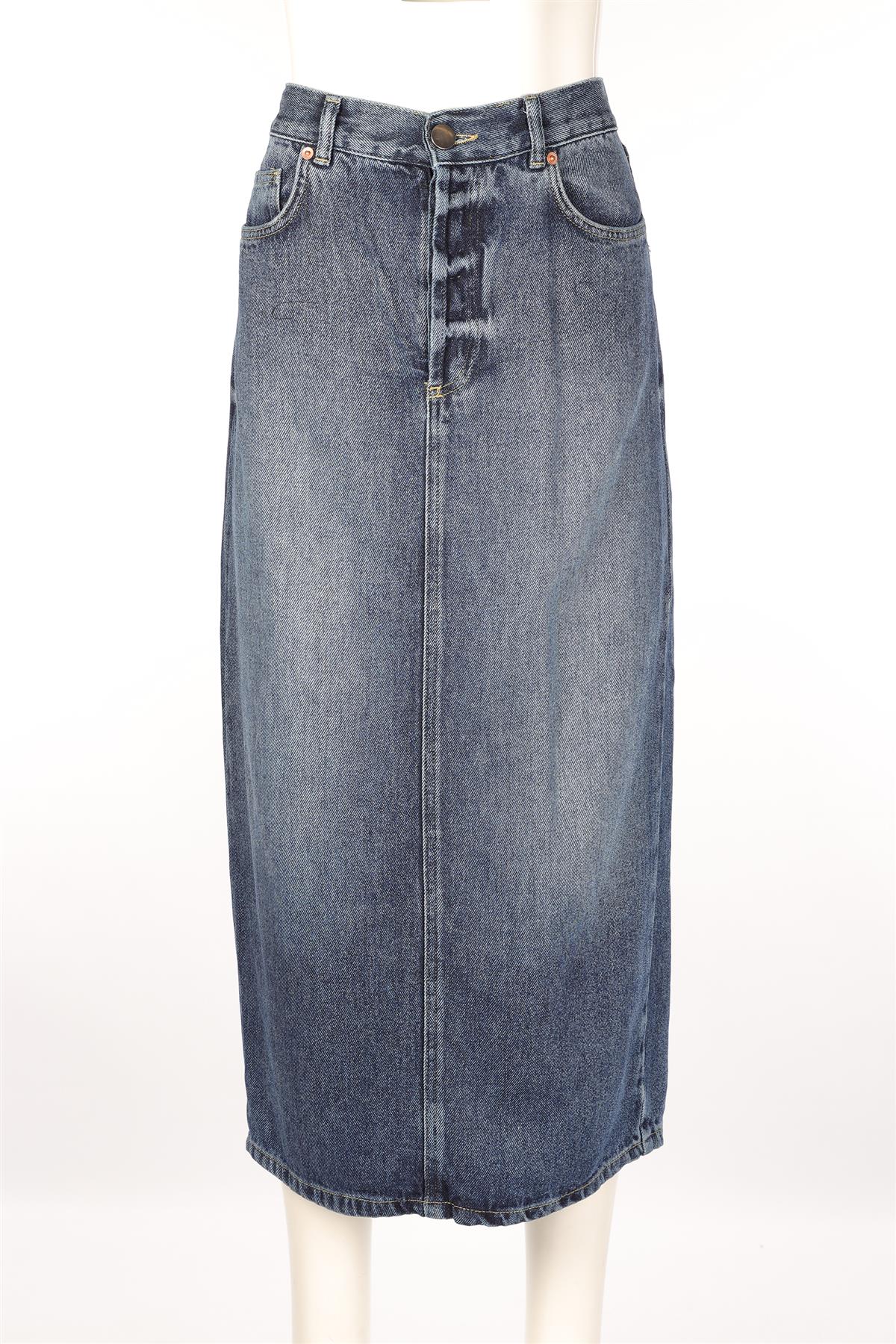 RAEY BLUE DENIM MAXI SKIRT UK 12 - Image 2