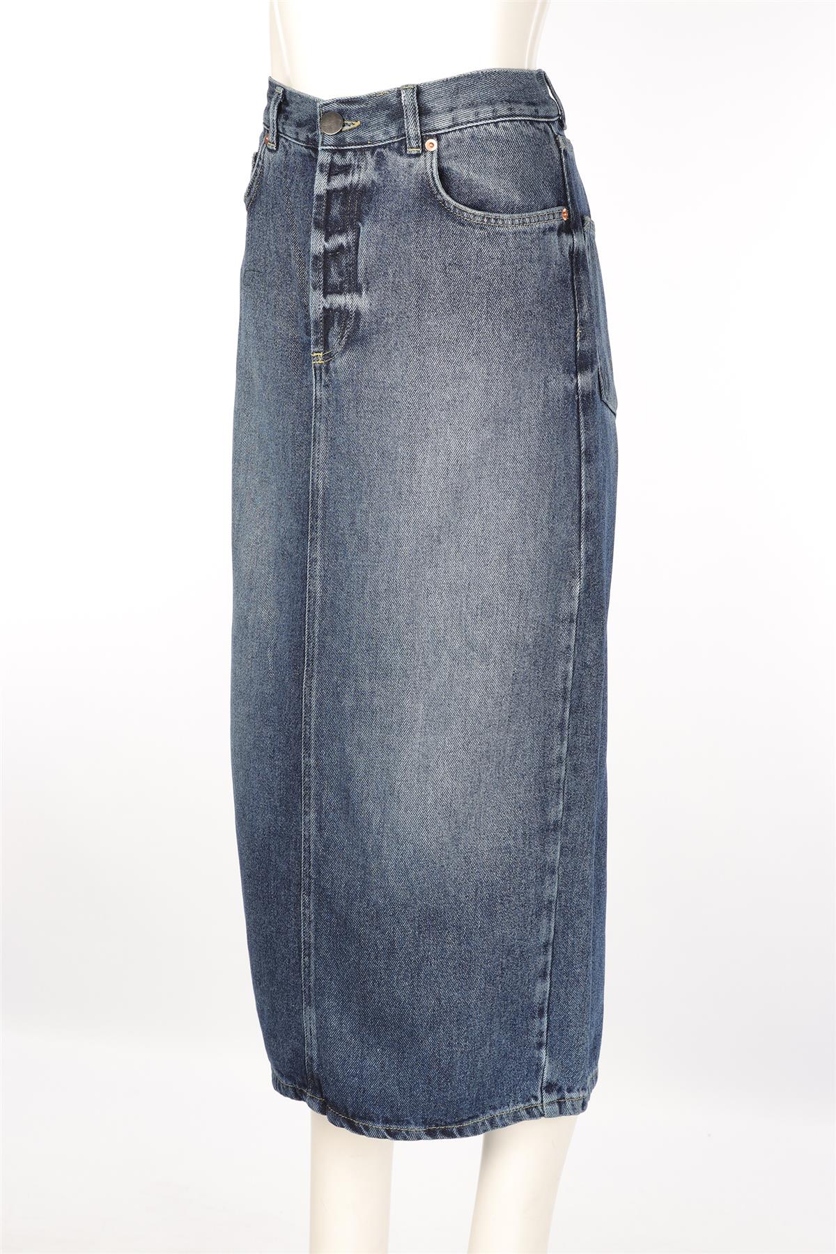 RAEY BLUE DENIM MAXI SKIRT UK 12 - Image 3