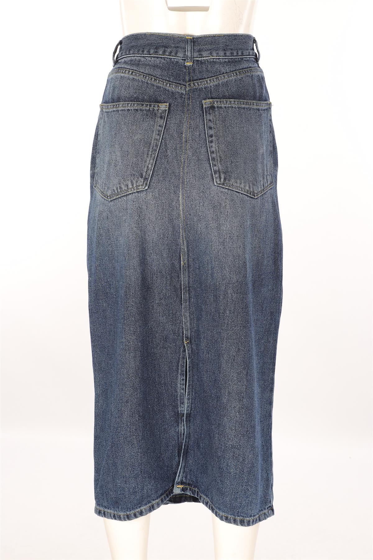 RAEY BLUE DENIM MAXI SKIRT UK 12 - Image 4