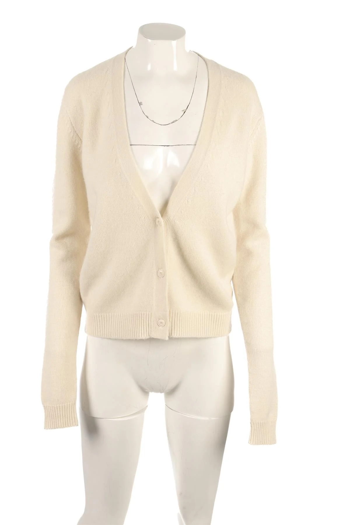 RAEY CREAM CASHMERE CARDIGAN SMALL - Image 2