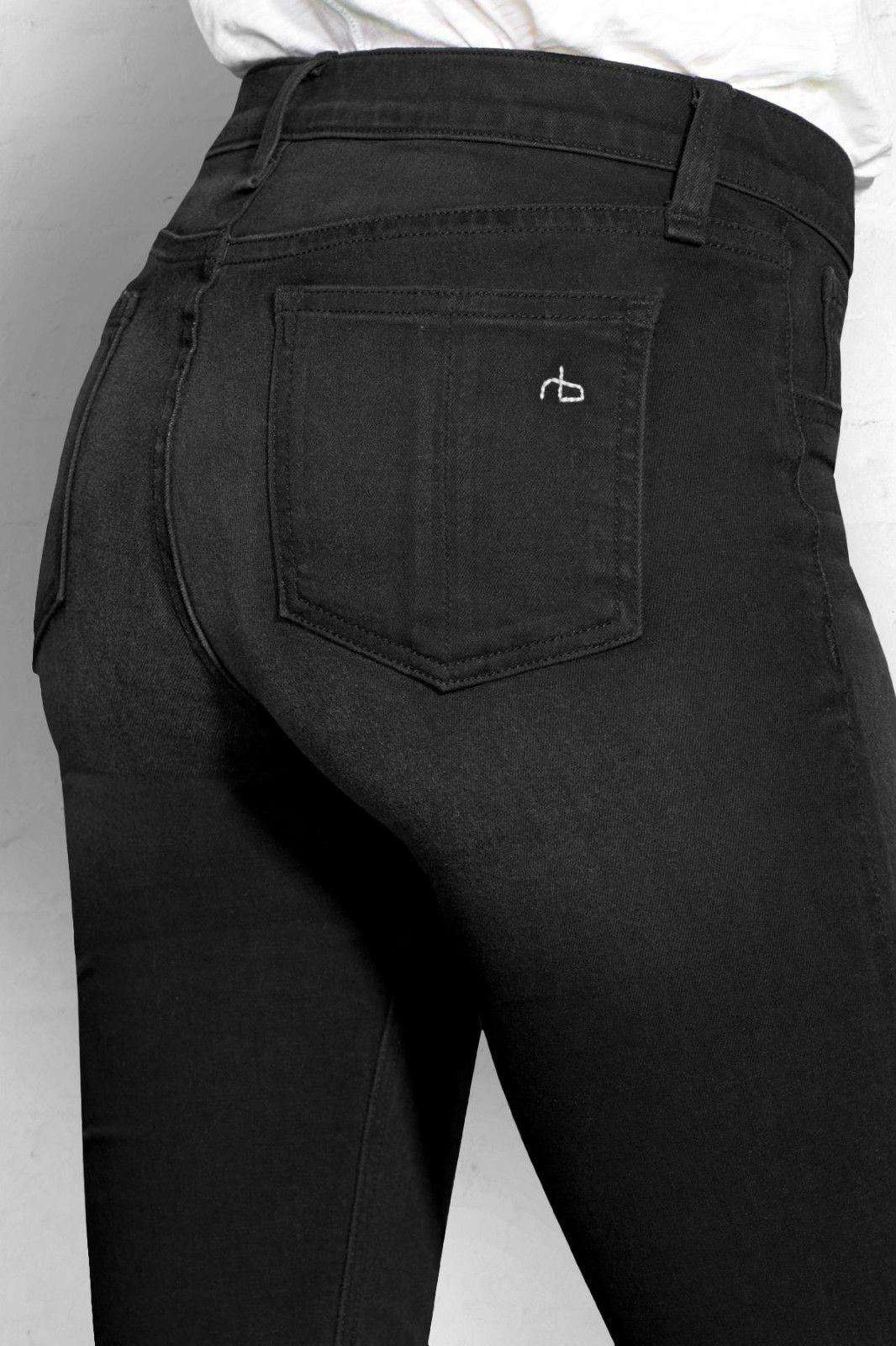 RAG AND BONE HIGH RISE WASHED BLACK LEGGING JEANS W25 UK 6/8 - Image 12