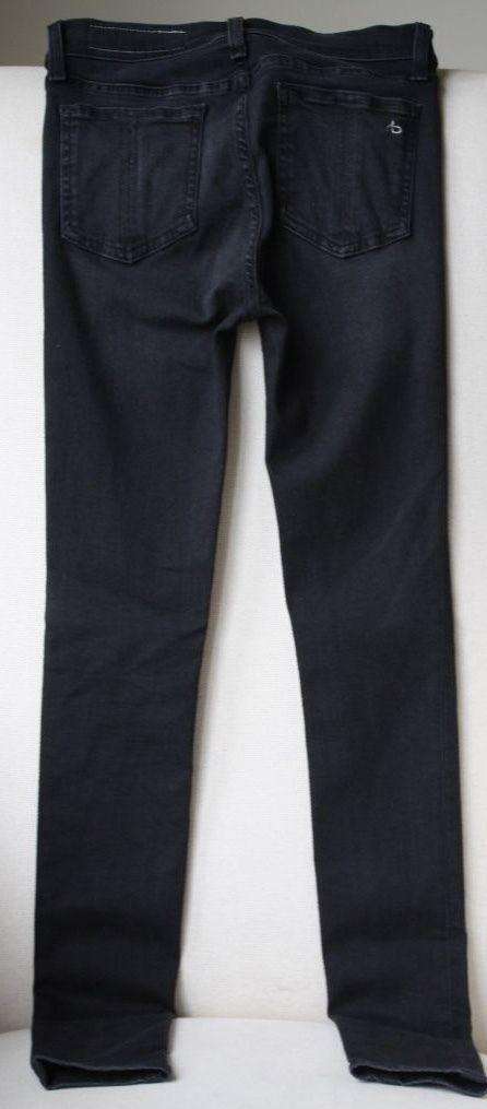 RAG AND BONE HIGH RISE WASHED BLACK LEGGING JEANS W25 UK 6/8 - Image 2