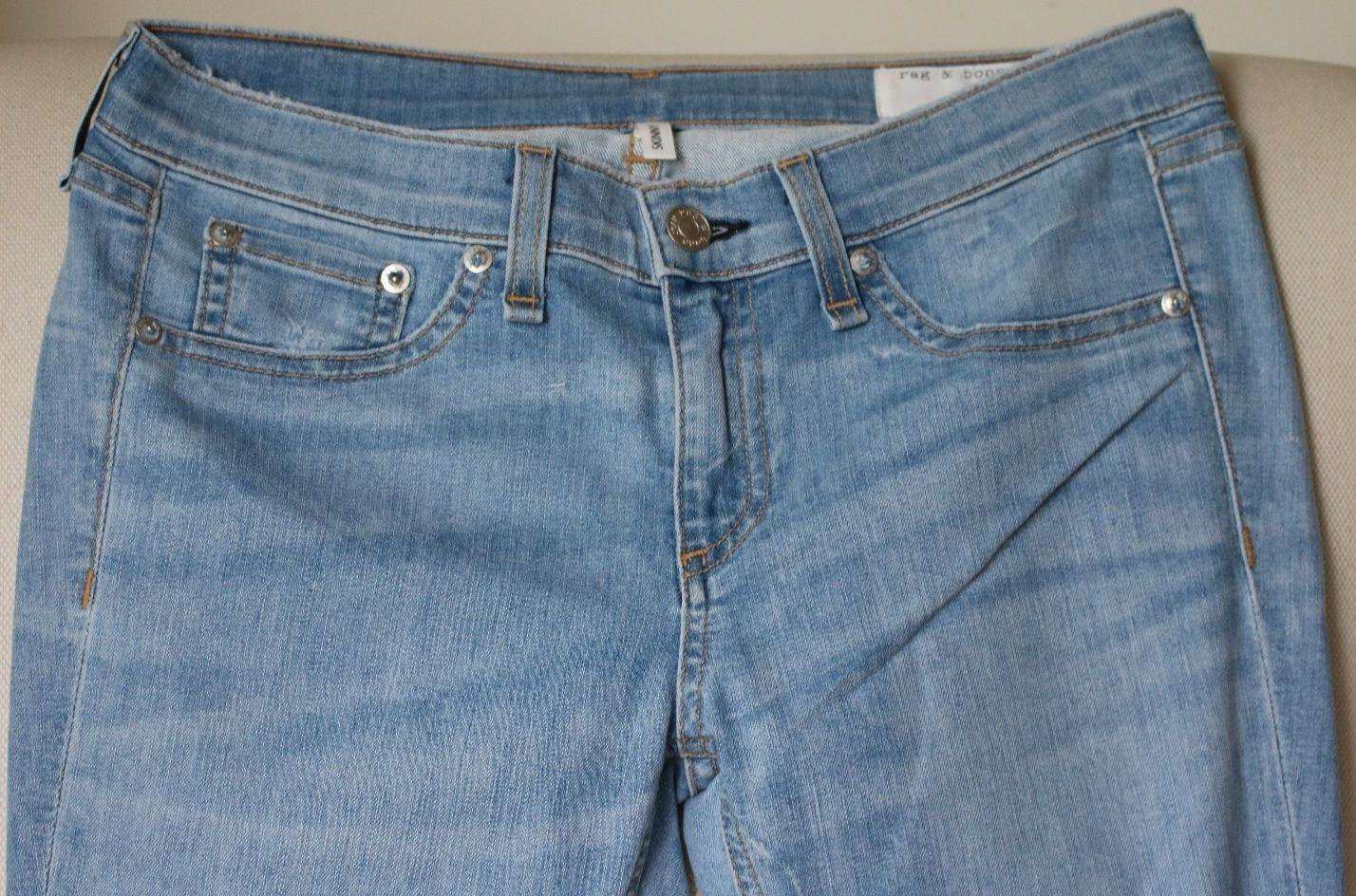 RAG AND BONE SLIM SKINNY JEANS IN BIRDIE W26 UK 8 - Image 9