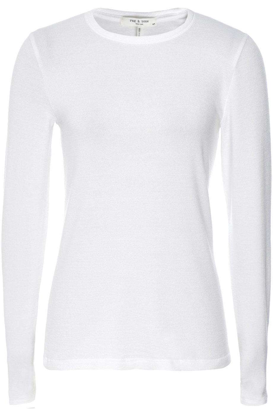 RAG AND BONE THE LONG SLEEVE COTTON JERSEY TOP MEDIUM