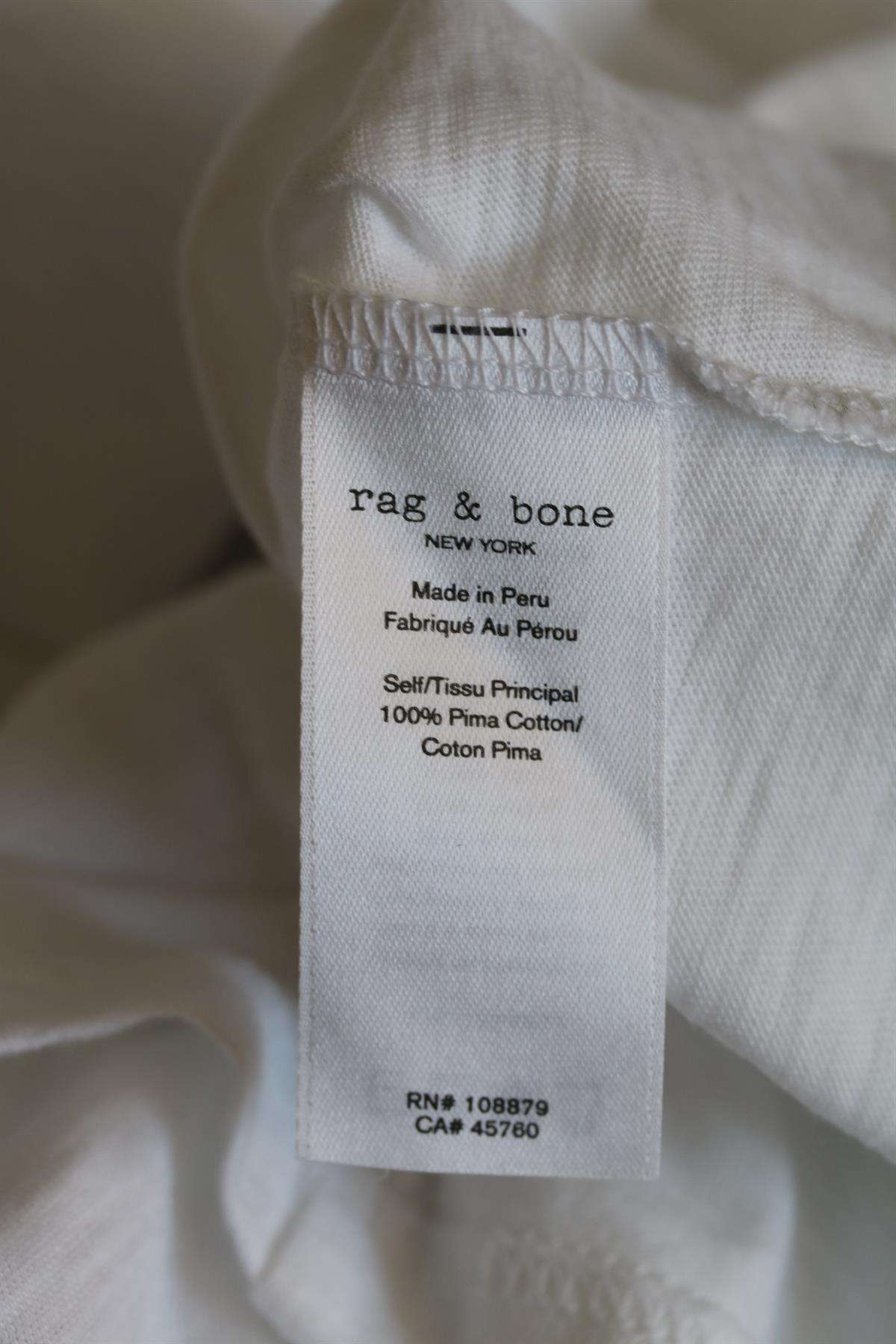 RAG AND BONE THE LONG SLEEVE COTTON JERSEY TOP MEDIUM - Image 5