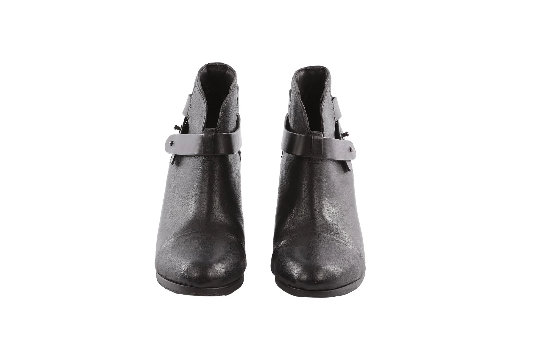 RAG & BONE BLACK LEATHER ANKLE BOOTS EU 38 - Image 3