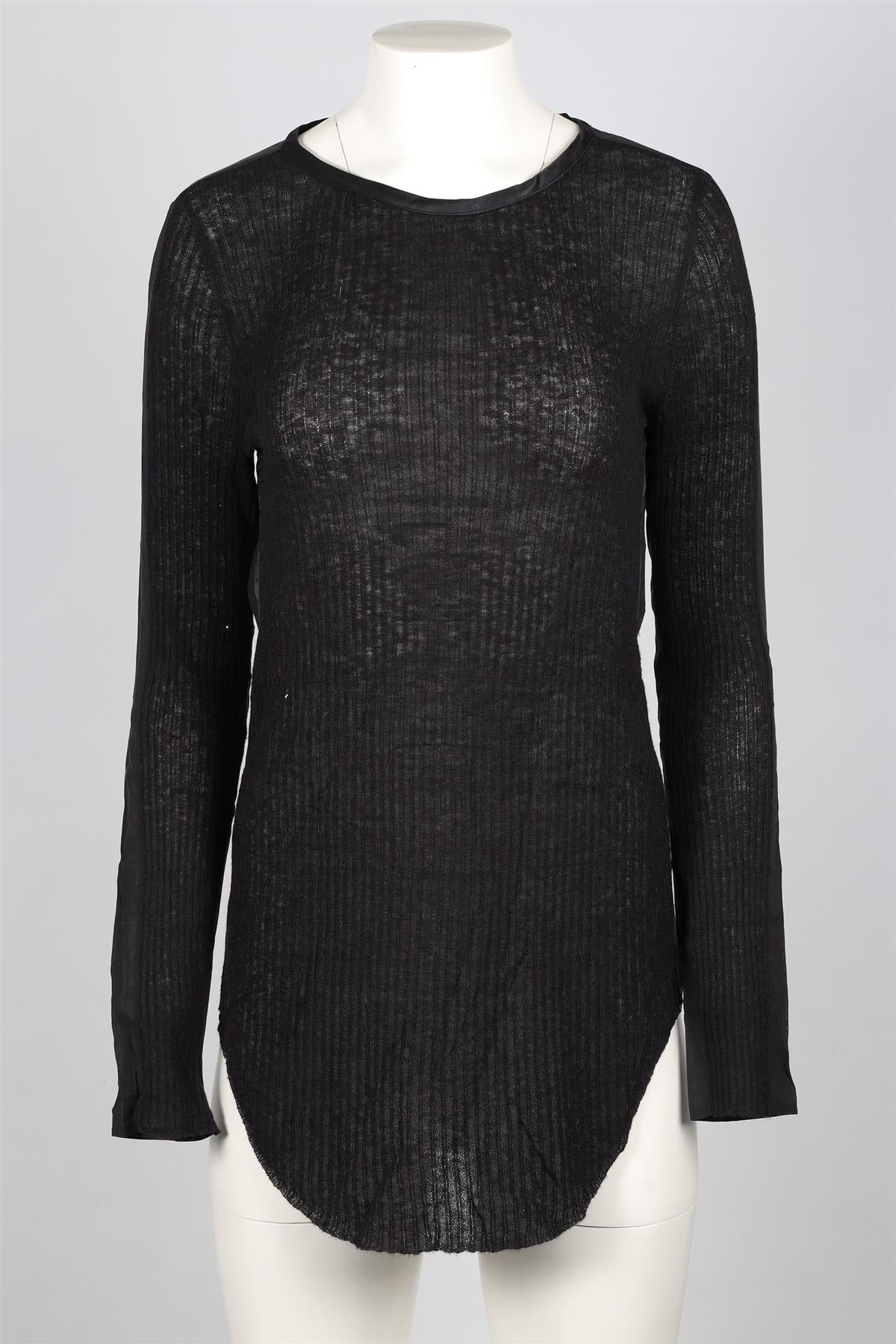 RAG & BONE BLACK WOOL TOP SMALL - Image 2
