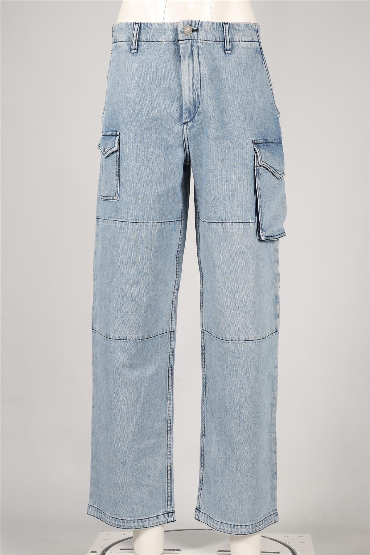 RAG & BONE BLUE HIGH RISE WIDE LEG JEANS W28 UK 10 - Image 2