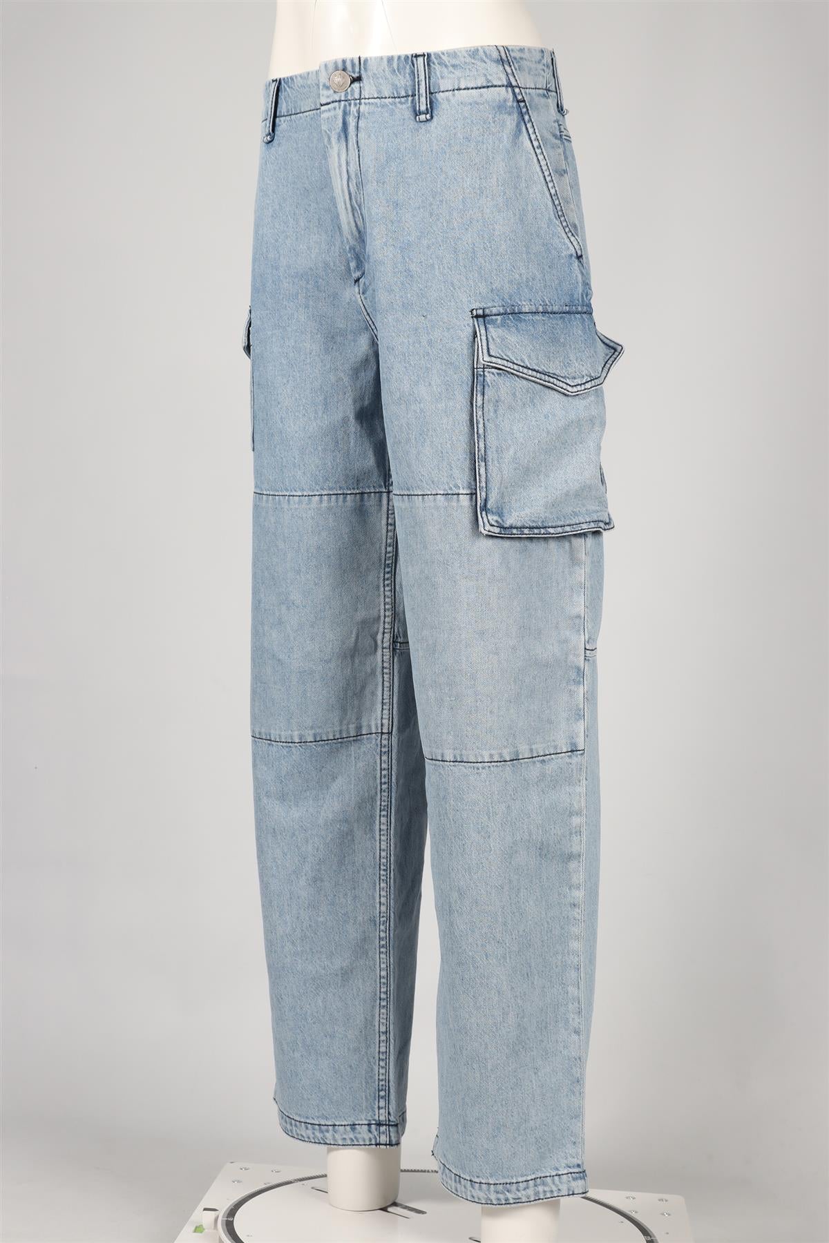 RAG & BONE BLUE HIGH RISE WIDE LEG JEANS W28 UK 10 - Image 3