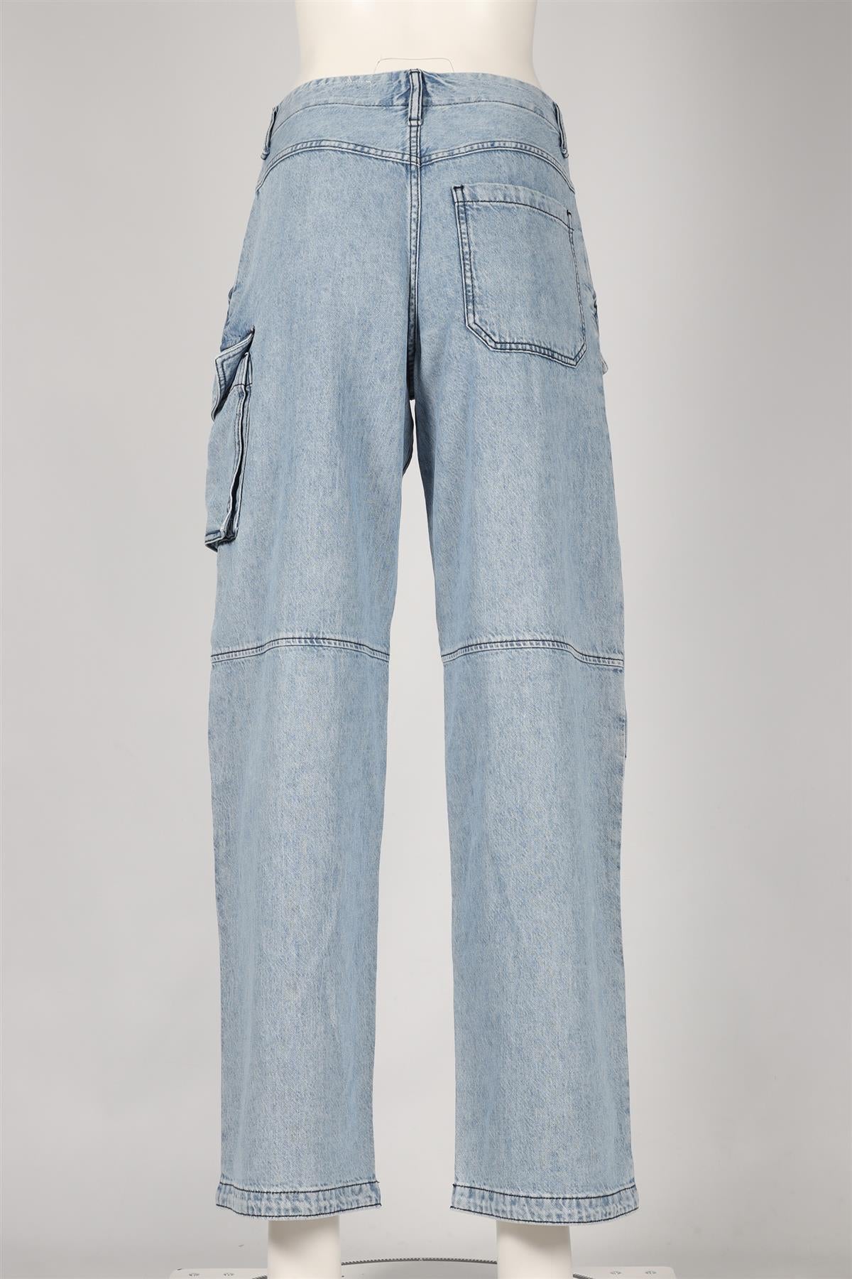 RAG & BONE BLUE HIGH RISE WIDE LEG JEANS W28 UK 10 - Image 4