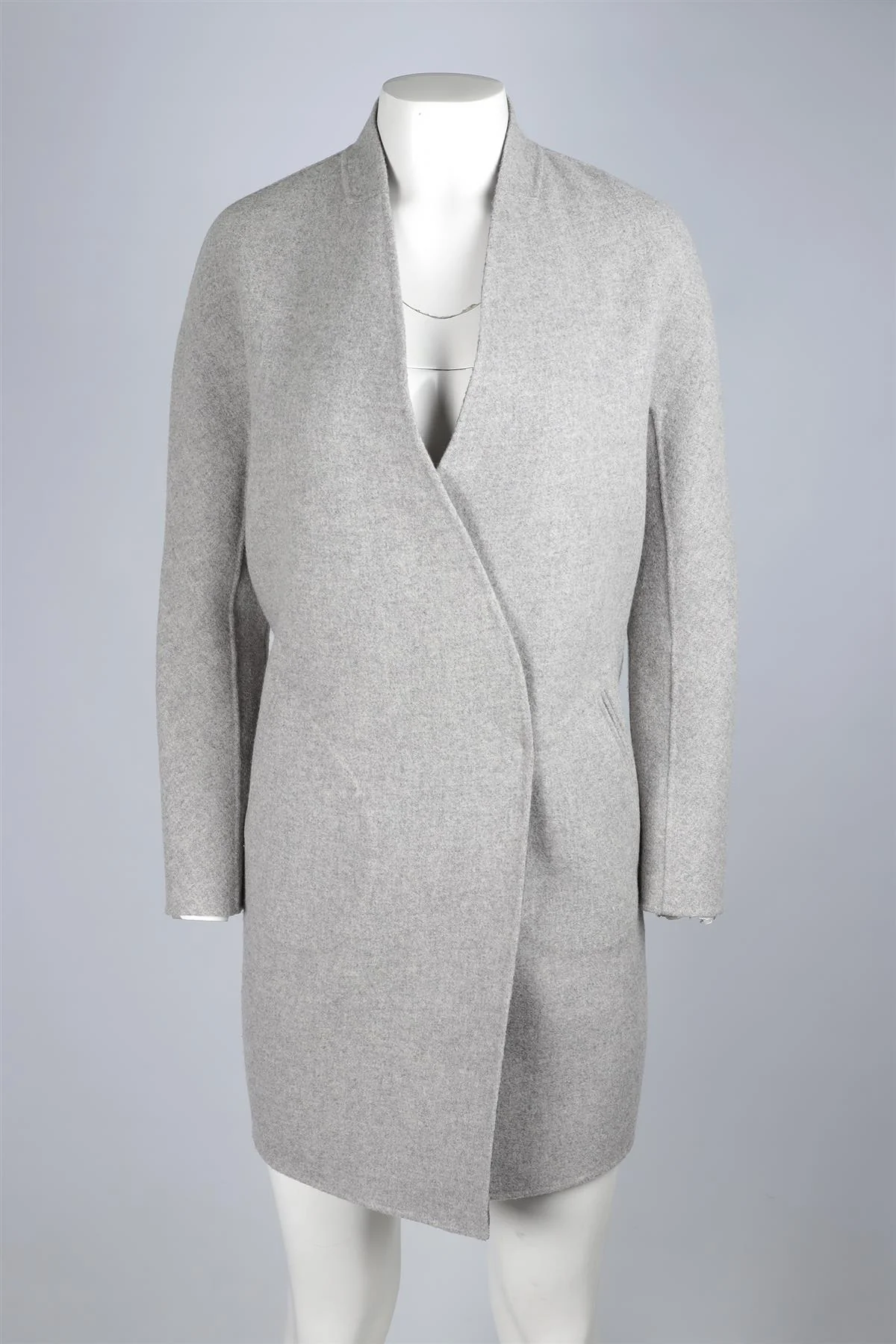 RAG & BONE GREY WOOL COAT UK 4 - Image 2
